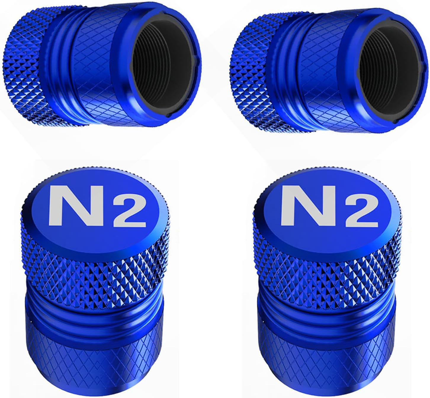 Tire Valve Stem Caps - 4 Pack Anti-Corrosion Premium Anodized Alloy Tyre Air Valve Caps Universal for Car SUV Bike Green