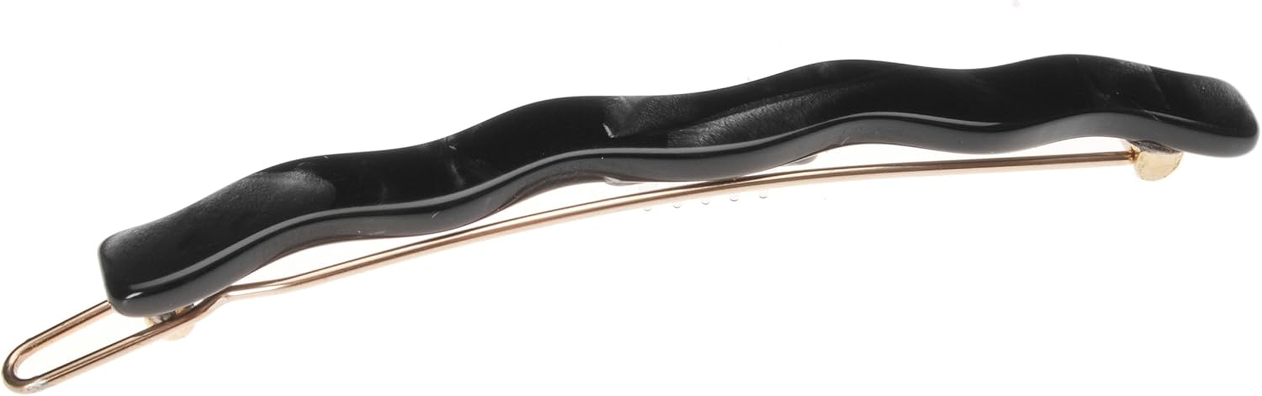 France Luxe Wavy Tige Boule Barrette - Black image number 3