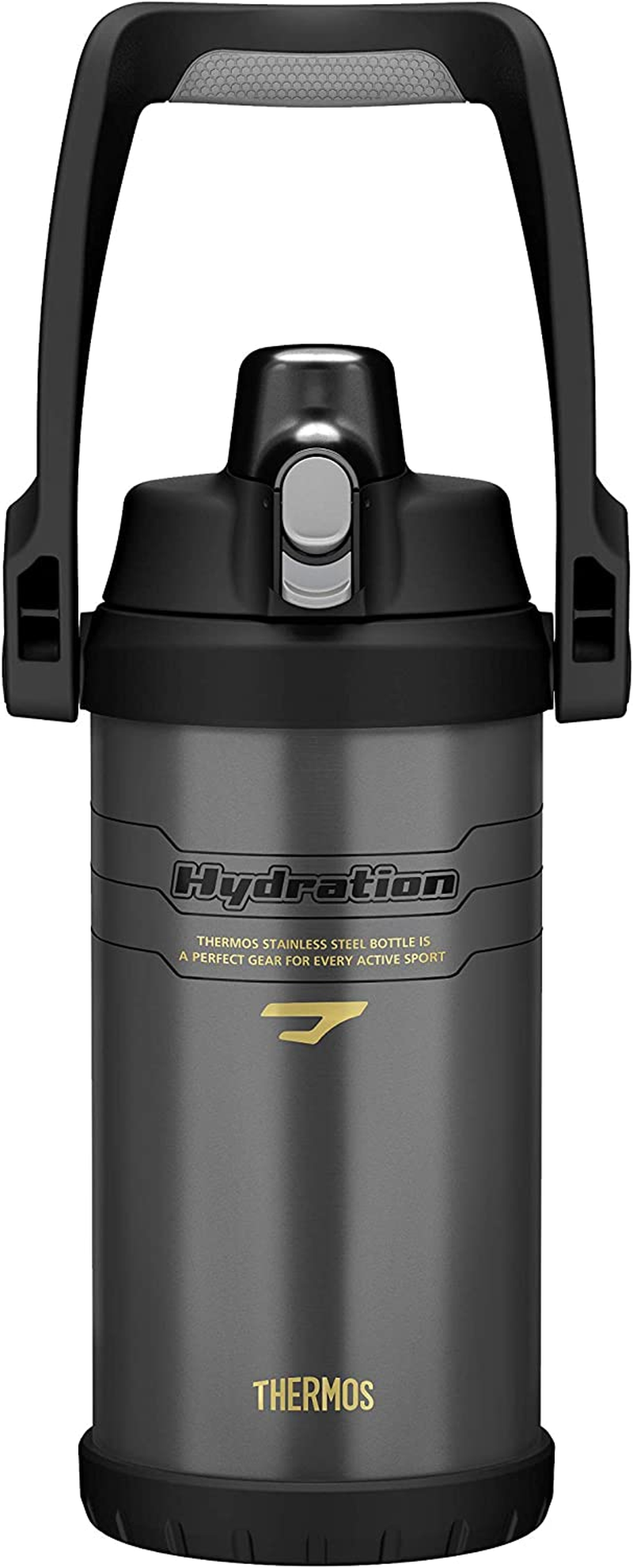 Thermos Stainless Steel Vacuum Insulated Hydration Bottle, 2L, Grey, FFO2000AUS