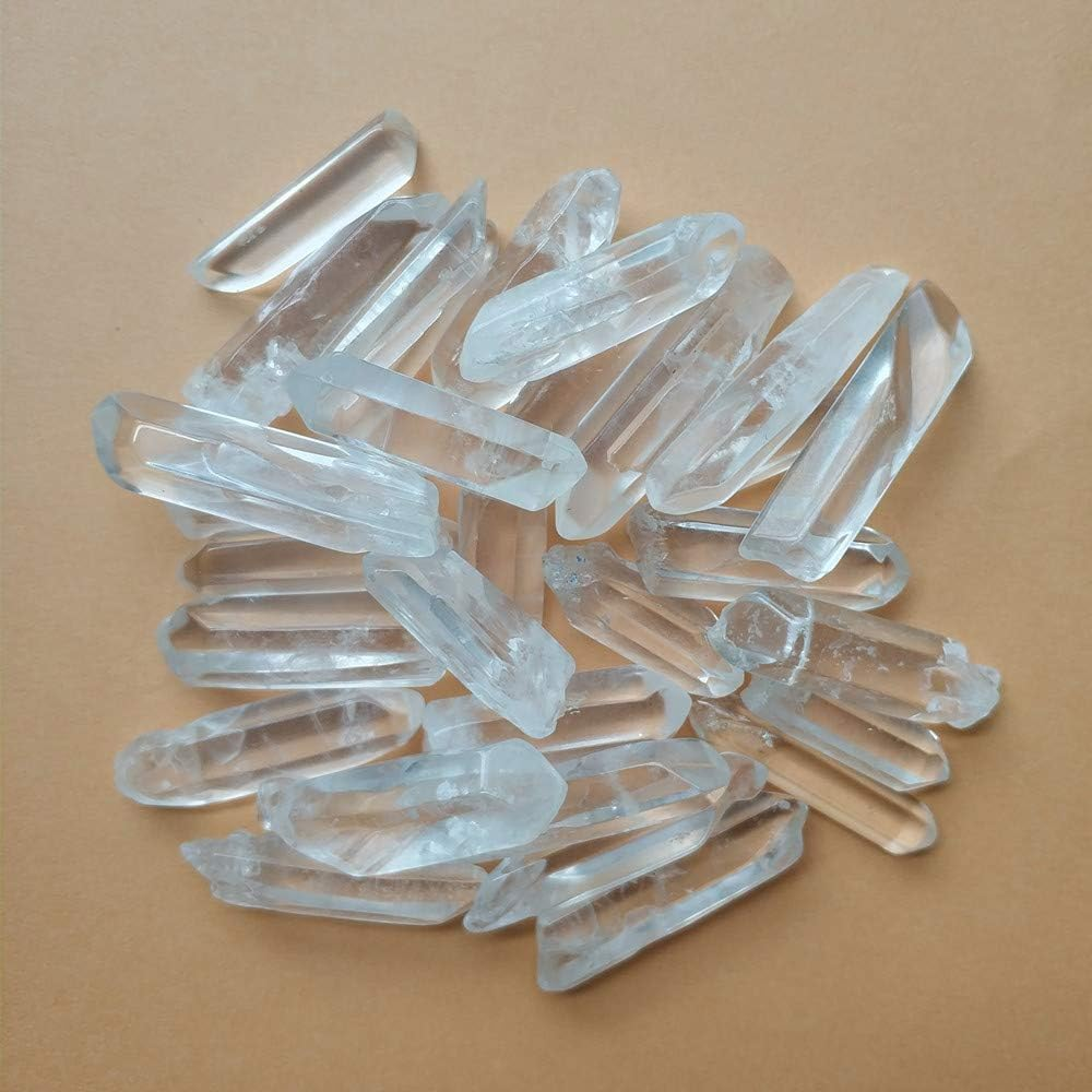 Colorsheng 100G 3.5Oz 0.22Lb Natural Clear Quartz Crystal Points Shards about 25-35 Piece Lot Average Brand image number 4