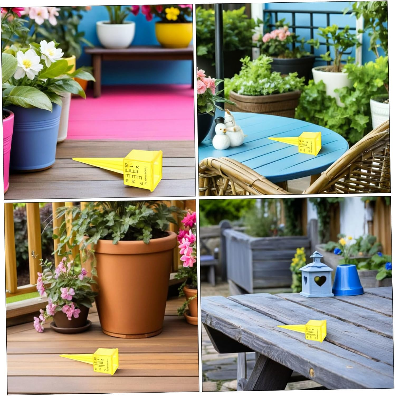 LALAFINA 20Pcs Lawn Rain Gauge Sprinkler Measurement Tool with Wide Mouth for Accurate Rainwater Monitoring in Garden Patio Dual Scale Quick Connect Design image number 2