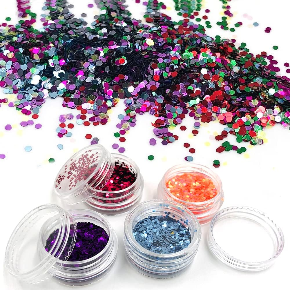 Dakuan 36 Colors Craft Glitter for Epoxy Resin, Resin Decoration Art Kit with Resin, DIY Decorations Dye Pigment, Gold Foil Flakes, Nail Art image number 6