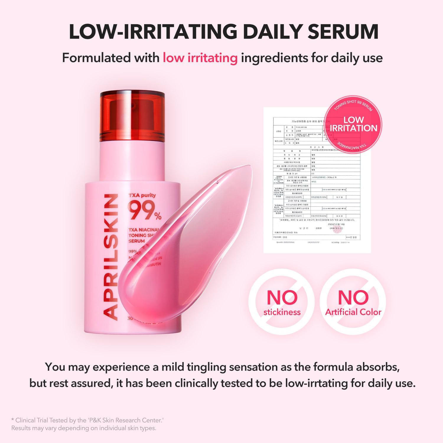 APRILSKIN TXA Niacinamide Toning Shot 99 Spicule Facial Serum｜Skin Booster Serum｜99% High-Purity Tranexamic Acid 3% + Niacinamide 5% for Uneven Skin Tone, Pore Care｜Korean Skin Care｜1.01 Fl. Oz. image number 5