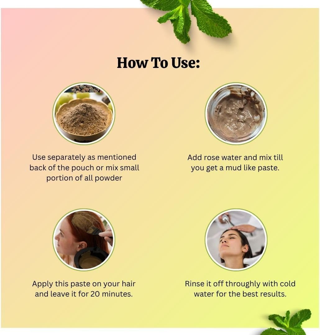 Laam Amla, Reetha, Shikakai, Bhringraj, Hibiscus Powder Dry Hair Pack (50 G Each (250 G)) image number 4