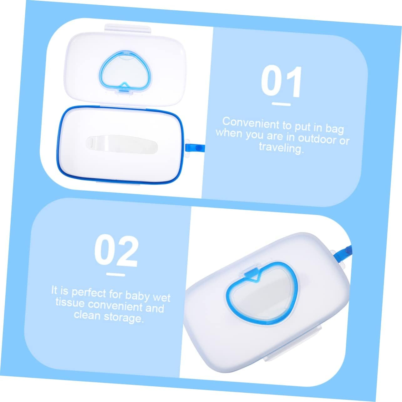 Abaodam 2Pcs Wipe Dispenser Safe Material Portable Reusable for Cribs Strollers image number 6
