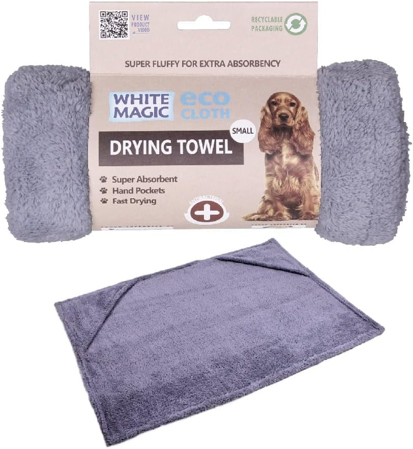 White Magic Pet Drying Towel, Small &ndash; Super Absorbent, Anti-Bacterial, Quick-Dry, Machine Washable, 40X70Cm, Perfect for Dogs & Cats image number 6