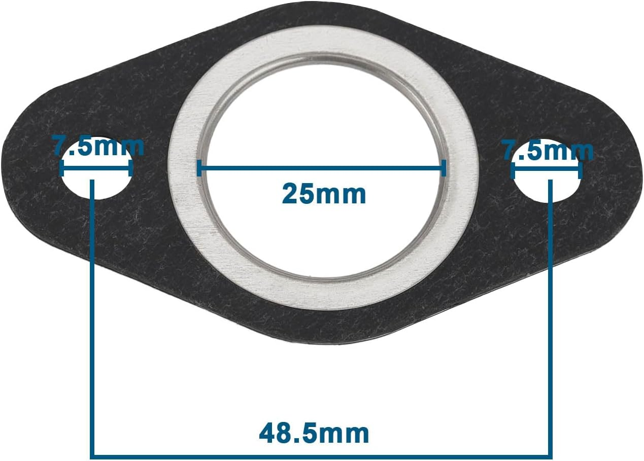 OTOTEC 10Pcs Exhaust Manifold Gasket 25Mm ID Muffler Noise Reduction Seal Gasket Compatible with 50Cc 2-Stroke Scooters Motorcycles Compatible with MBK Booster image number 4