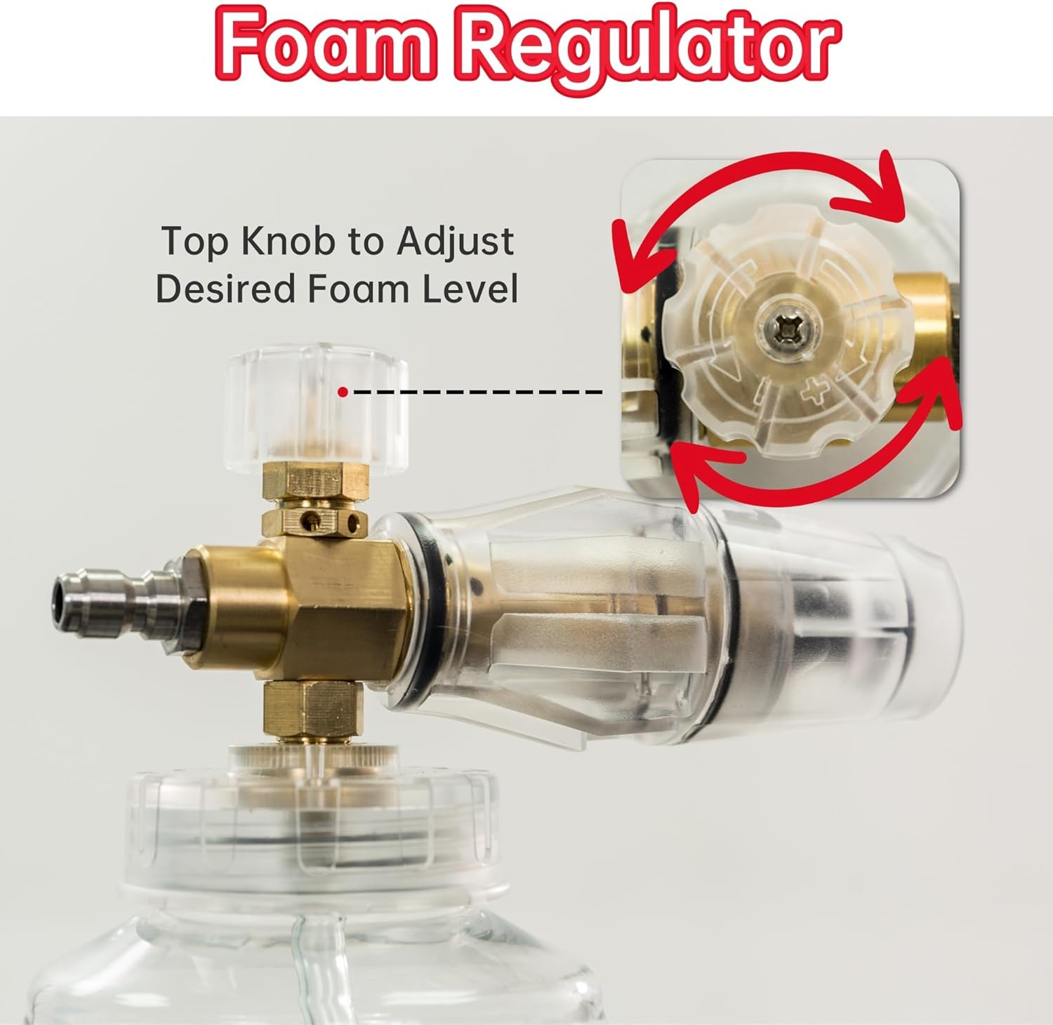 Foam Cannon for Pressure Washer with 1/4 Inch Quick Connect Adjustable Nozzle Multifunctional Clean Accessories for Home Car Motorcycle Bike Transparent Sprayer Cannister 1L Bottle image number 5