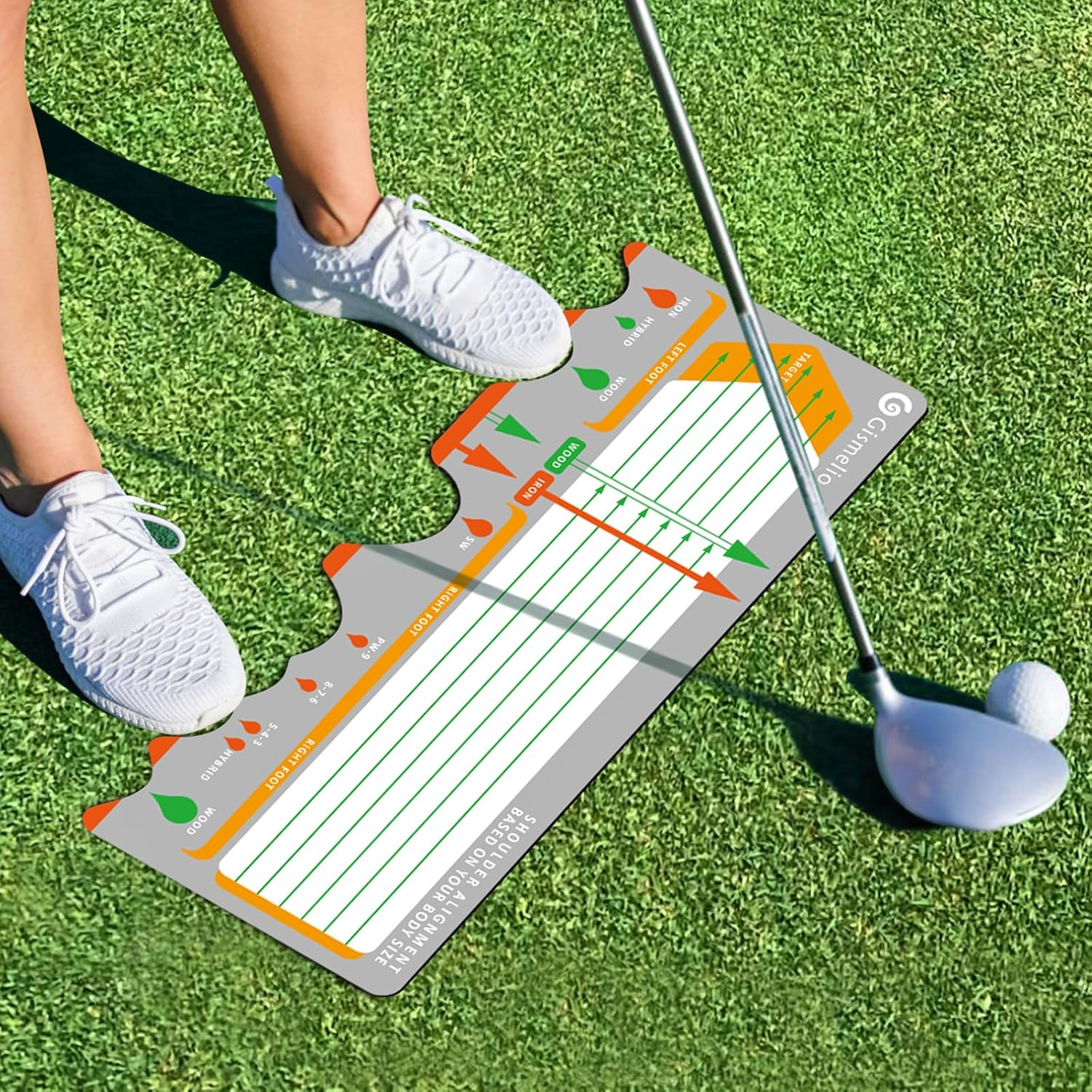Golf Training Mat for Beginners | Posture Assistance and Entry-Level Stance Corrector | Golf Training Aids Pad for Men Women
