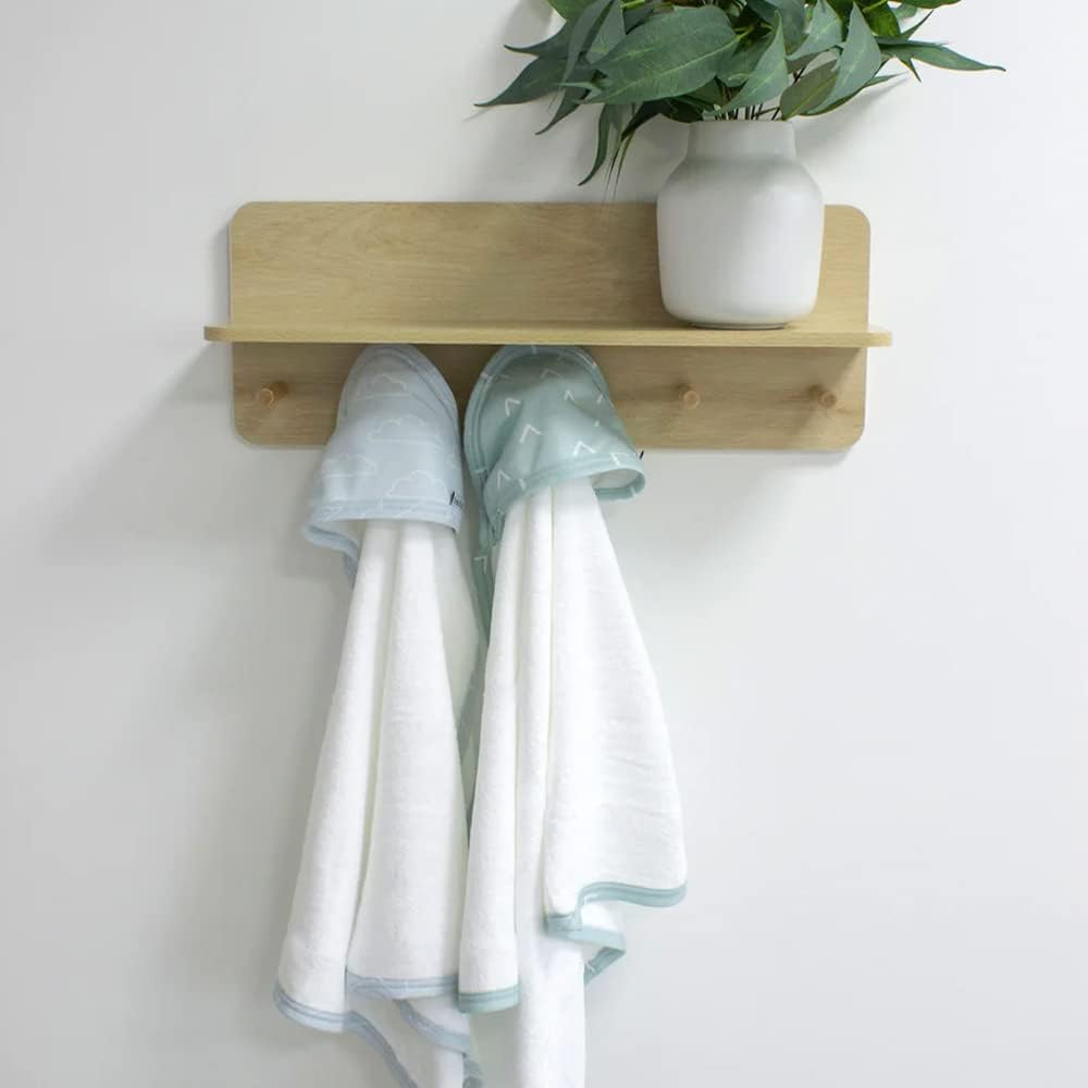 2PK Bubba Blue Bamboo 6.75X75Cm Nordic Hooded Towel Baby 0-12M Dusty Sky/Mint image number 1