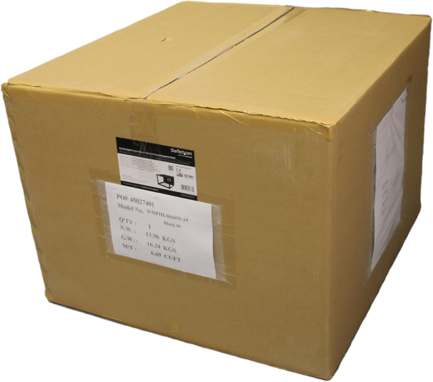 Startech.Com 6U 22-Inch Hinged Open Frame Rack Cabinet Wallmount Server Rack Components RK619WALLOH, Black image number 2