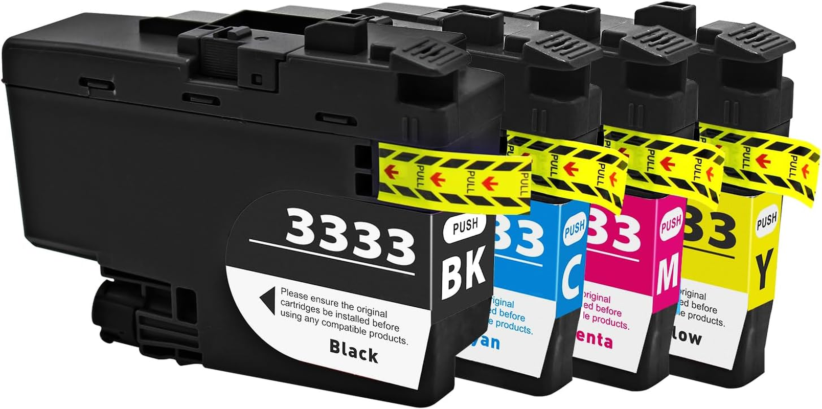 Greenark LC3333 Ink Cartridges Compatible for Brother LC 3333 Replacement for Brother MFCJ1300DW DCP-J1100DW Printer (1B 1C 1M 1Y) image number 5