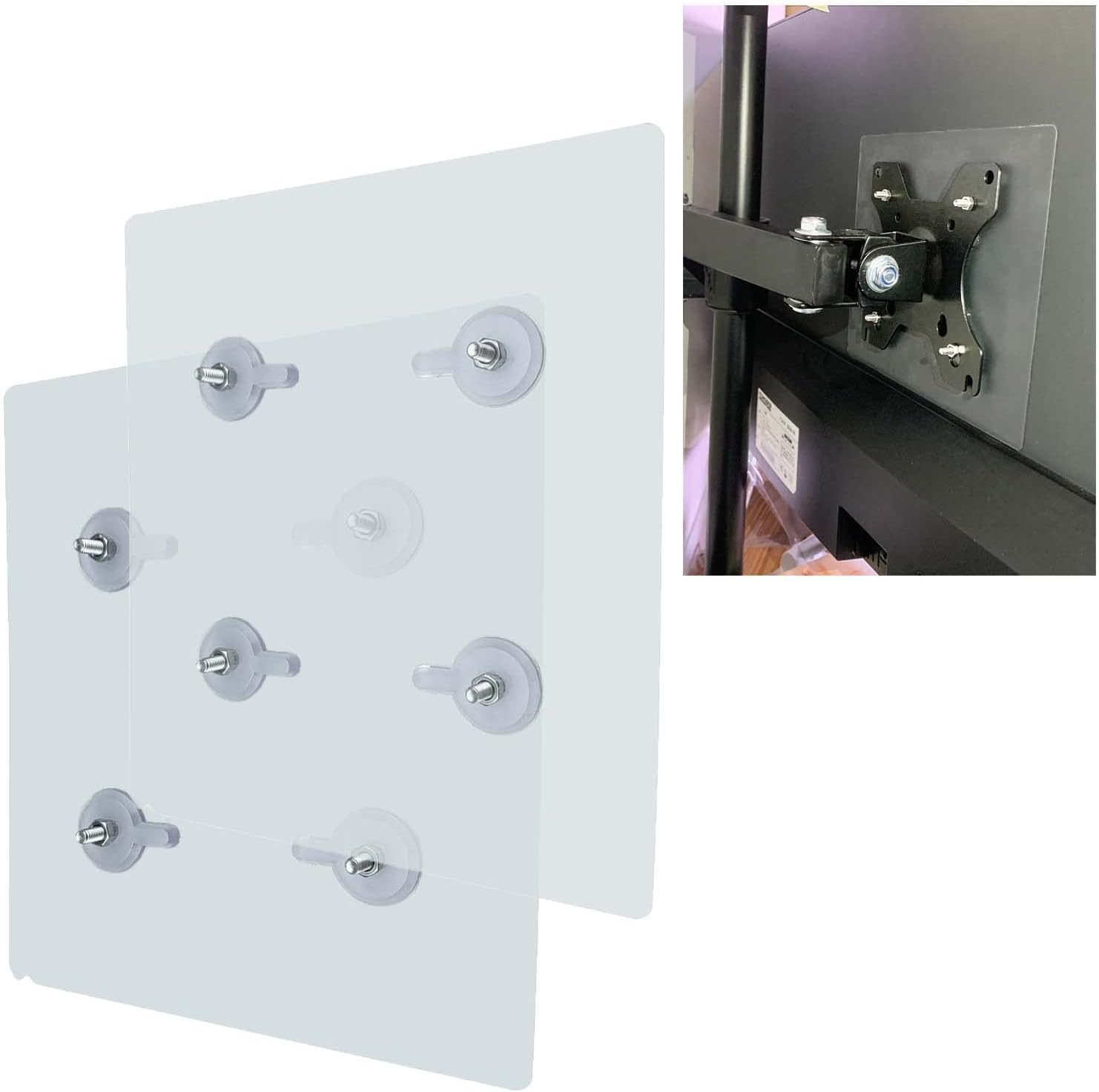 NOBER VESA Mount Adapter Bracket Kit Non-Vesa Mounting Universal for 75 VESA Monitor Arm Compatible 2 Pack image number 5