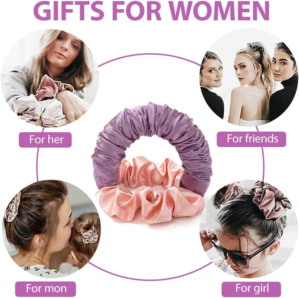 GXGM Heatless Curls, Soft Sleep Tie Scrunchie, Scrunchie a Rullo Senza Calore per Capelli Lunghi (B)