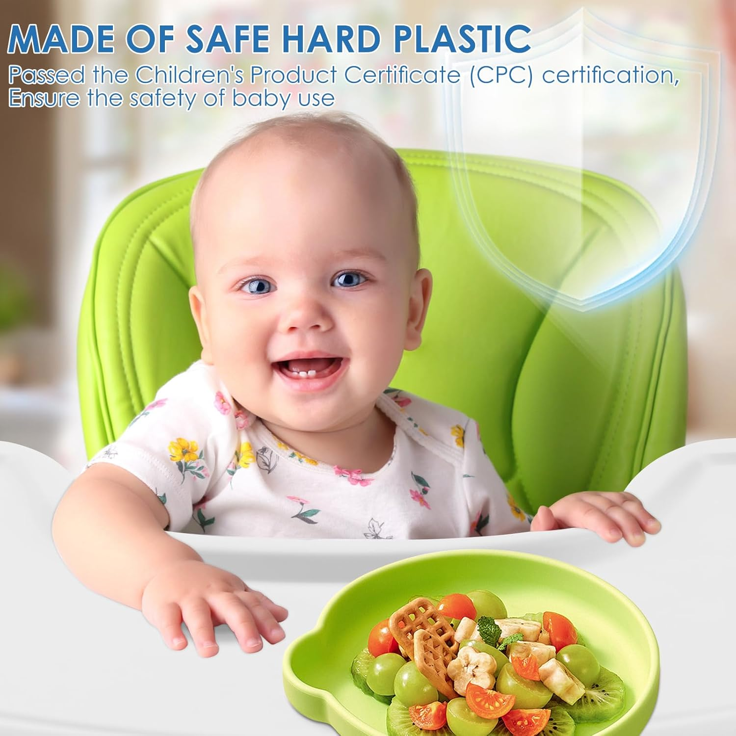 Rdjeokf High Chair Tray, Easy to Use Baby Tray, Safe Fitting High Chair Replacement Trays, with Suction, Made from Food Safe Plastic, for Babies and Toddlers