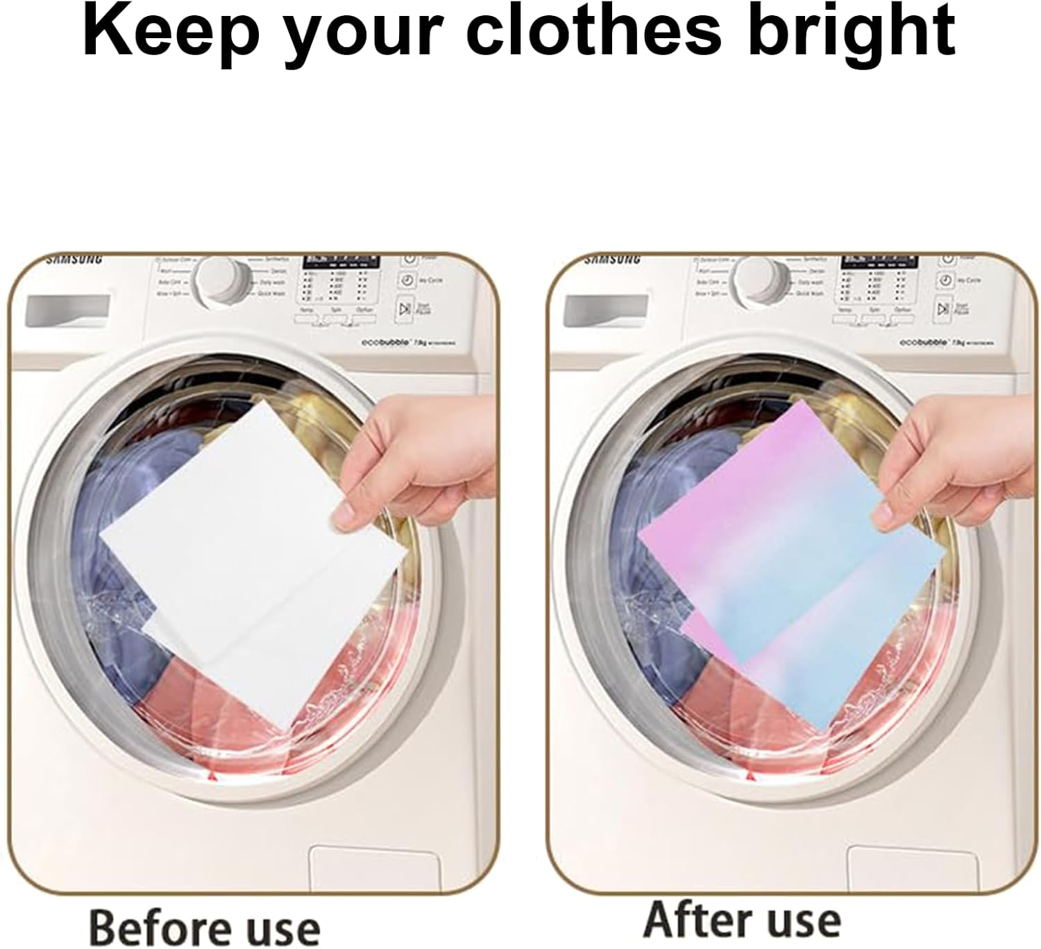 Color Catchers for Laundry, 100 Grabber Sheets Essential for Home Use - Maintains Original Color of Clothing, Suitable for Apartment, School, Travel image number 6