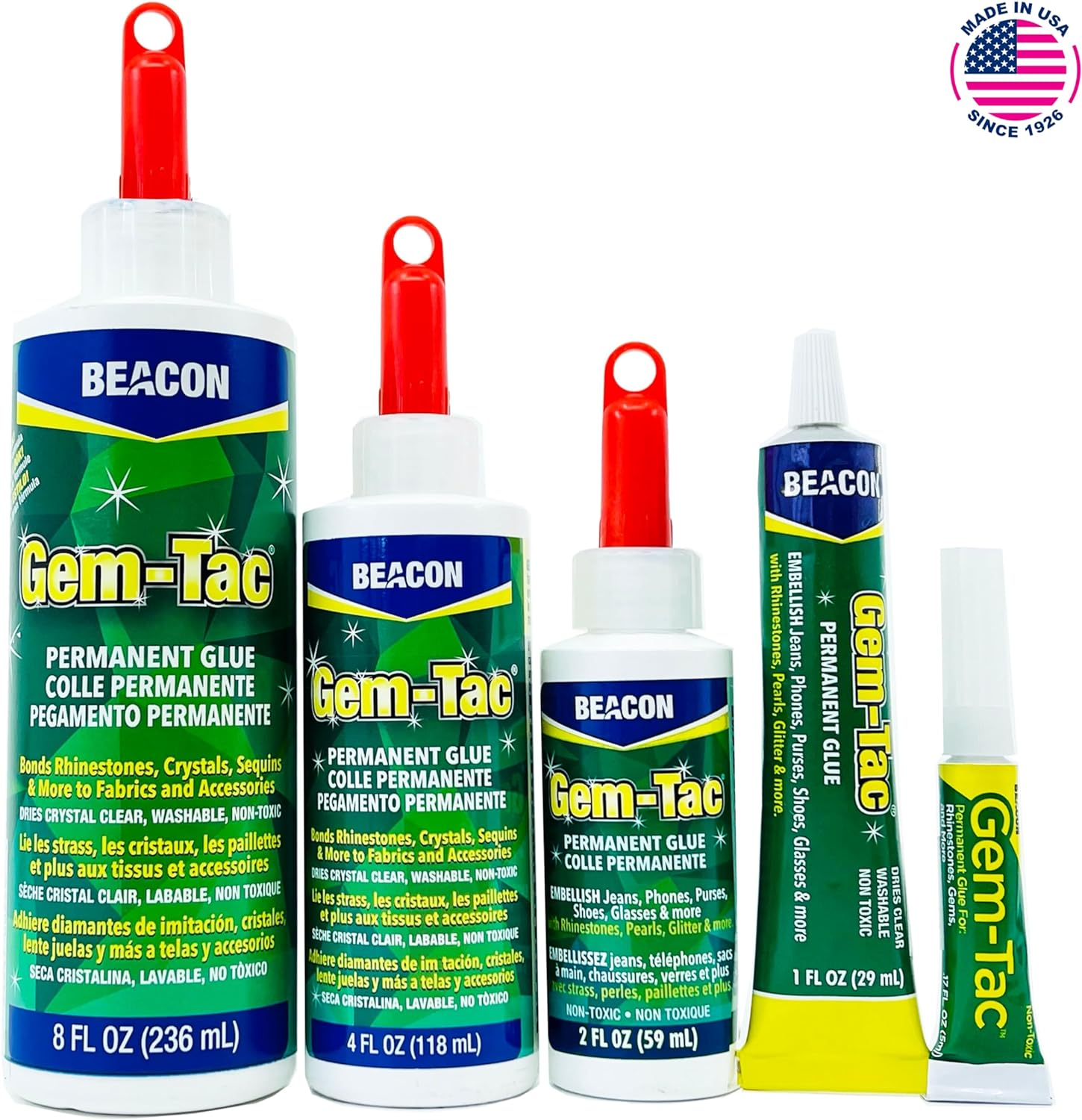 Gem-Tac 59 Ml Medium Dries Bottle, Clear, White image number 3