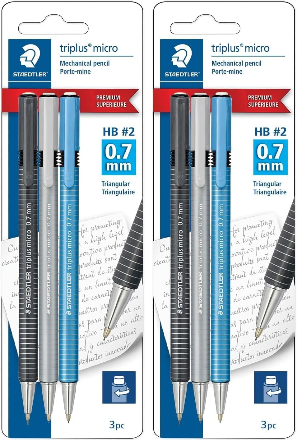 Staedtler Mechanical Pencil Triplus 774 0.7Mm 3 Pack (77427BK3A6) image number 5