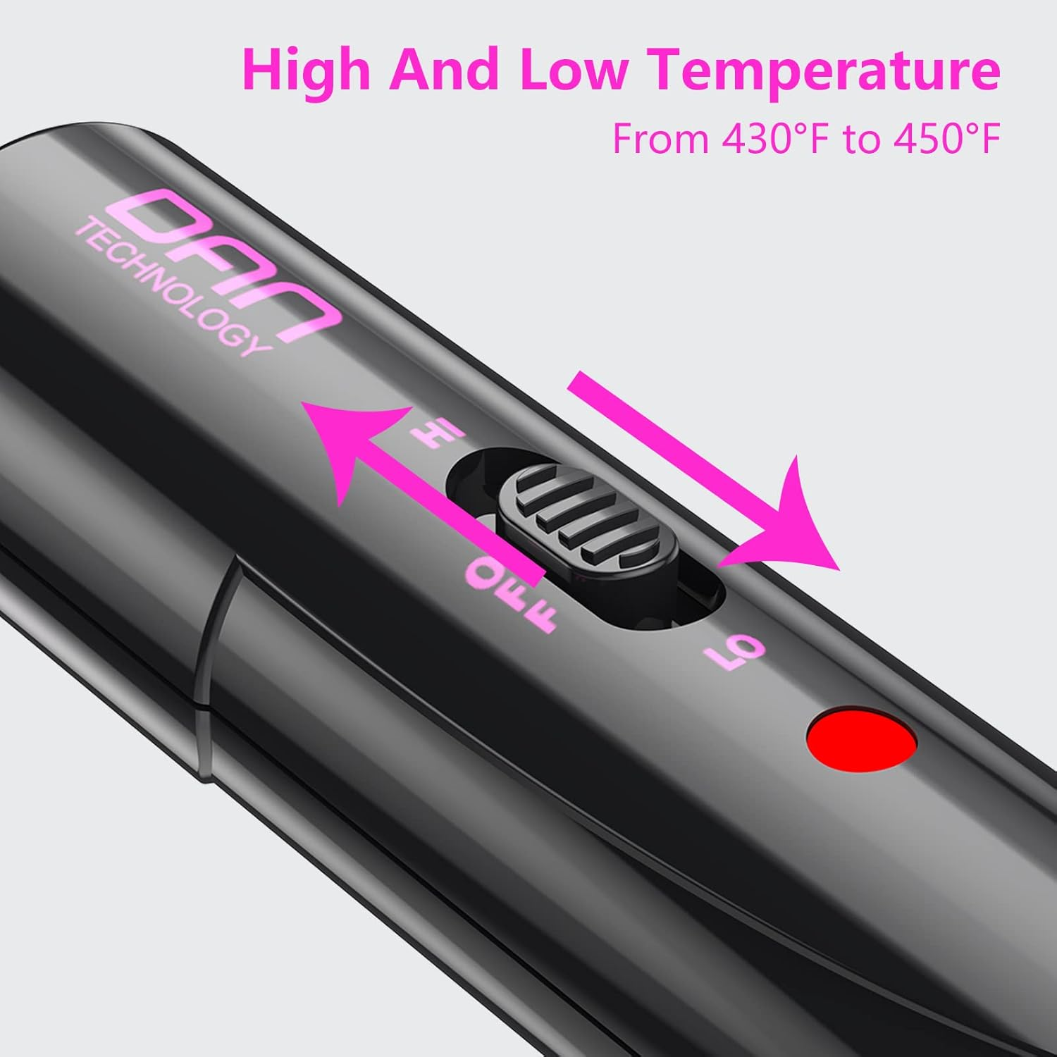 DAN Technology Hot Comb,Mini Hot Comb,Dual Voltage Pressing Comb,450℉ Hot Comb Straightener,Fast Heating Plug in Hot Comb,Ceramic Hot Comb for Lace Front Wigs,Hot Comb for Black Women Hair image number 2