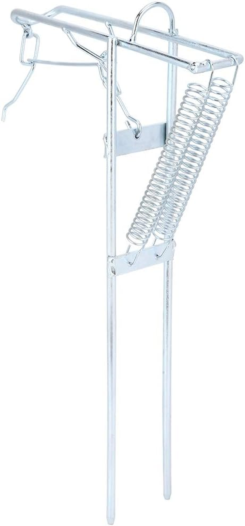 Fishing Rod Bracket, Lightweight Stainless Steel anti Rust Portable Fishing Rod Holder Practical Durable Dual Spring Fishing Pole Metal Stand Support Accessory image number 2