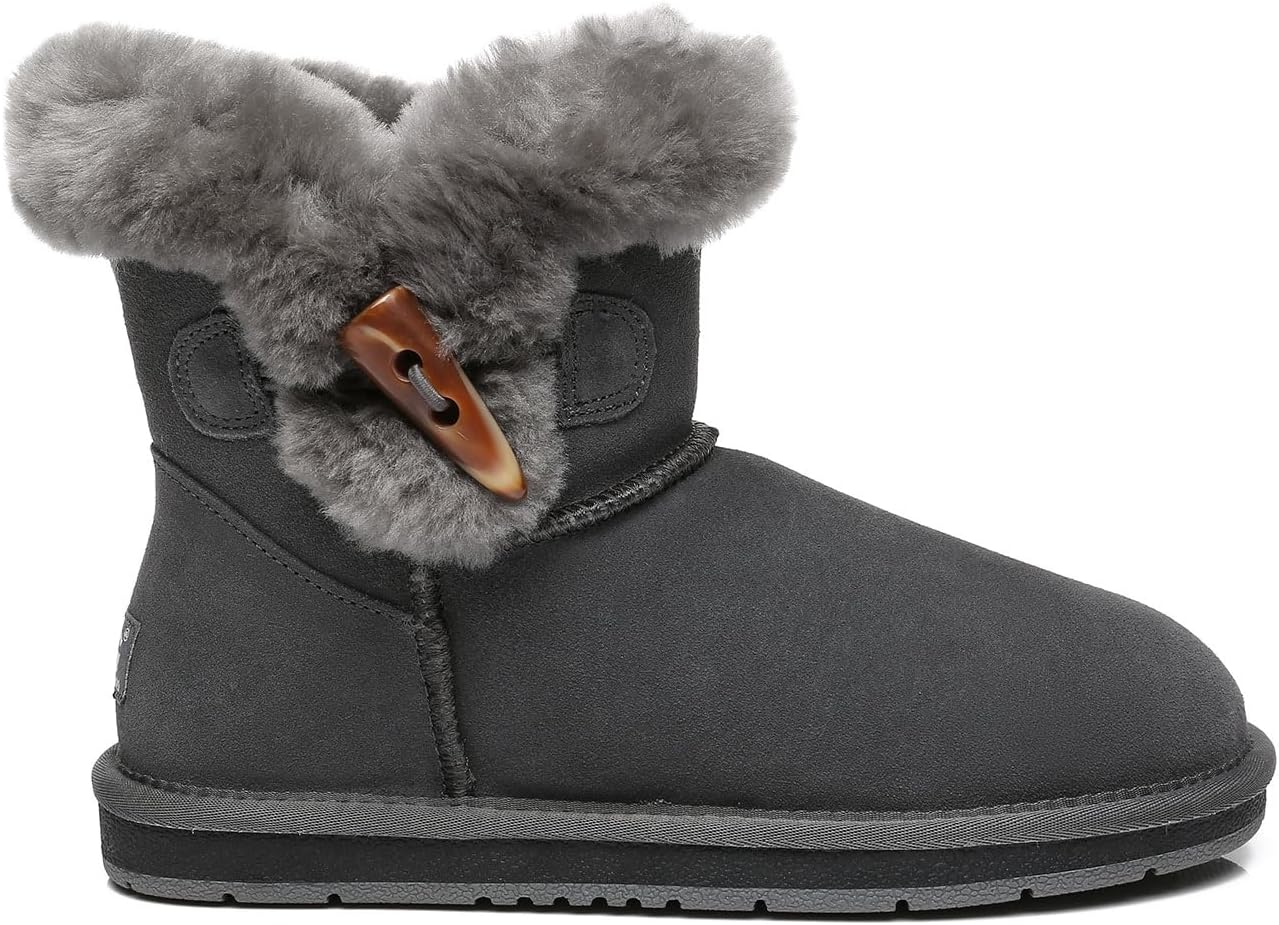 AS Ugg Boots Australian Sheepskin Women Mini Ankle Boots Water- Resistant Tiara