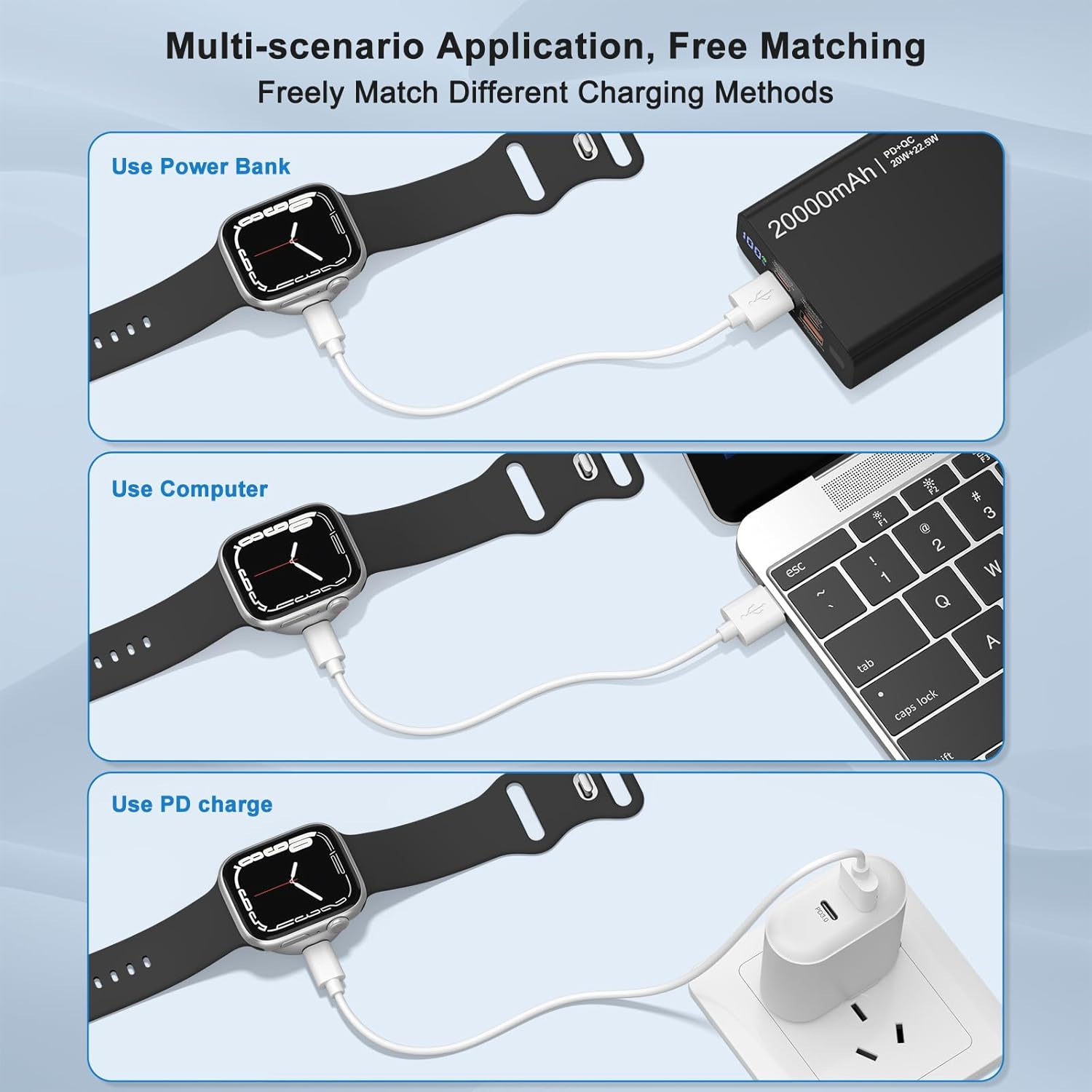 USB C Magnetic Charging Only Dock for Apple Watch Charger, Fast Charging Dock for Apple Watch Series 10 9 8 7 6 5 4 3 2 1 SE Ultra image number 6