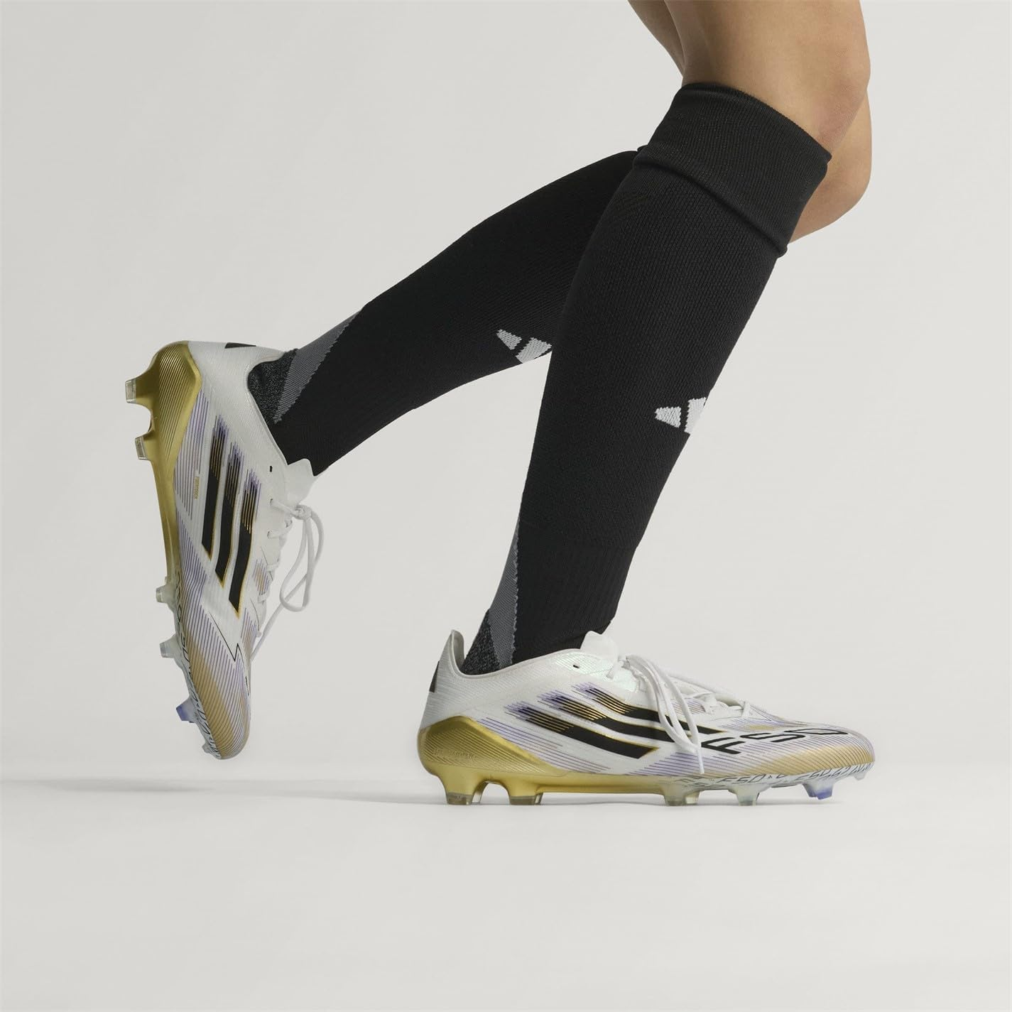 Adidas Performance F50 Elite FG Electric Stealth White Black Gold, 42 Men image number 5