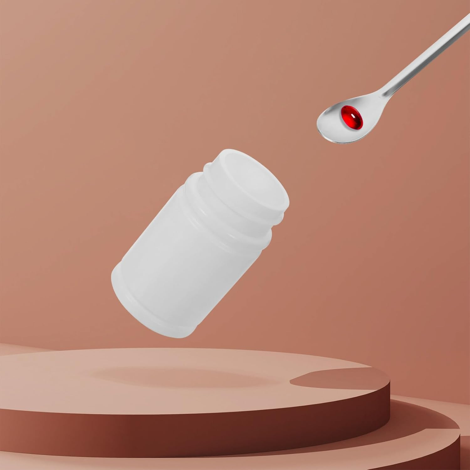 Iplusmile 12Pcs White HDPE Pill Bottles, 20ML Empty Medicine Storage Bottles with Screw Cap, Travel Pill Organizer Vials Tablet Holder Container image number 3