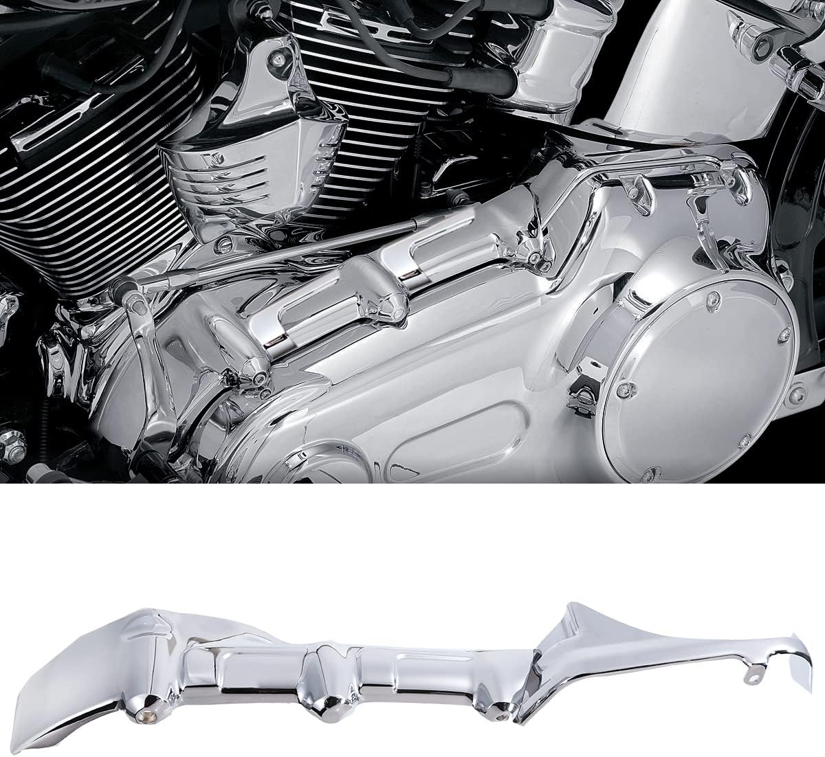 Chrome Inner Primary Cover Trim for Harley Softail Fatboy FLST FXST 2007-2017 image number 4