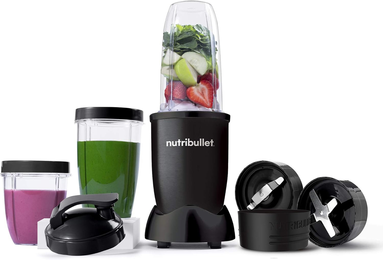 Nutribullet 900W Series Mega Pack, Personal Blender, Blender, with 2X Blades Including Milling Blade for Dry Blends, 3X Cups, Smoothie Maker, Black (NB9-1107AK) image number 2