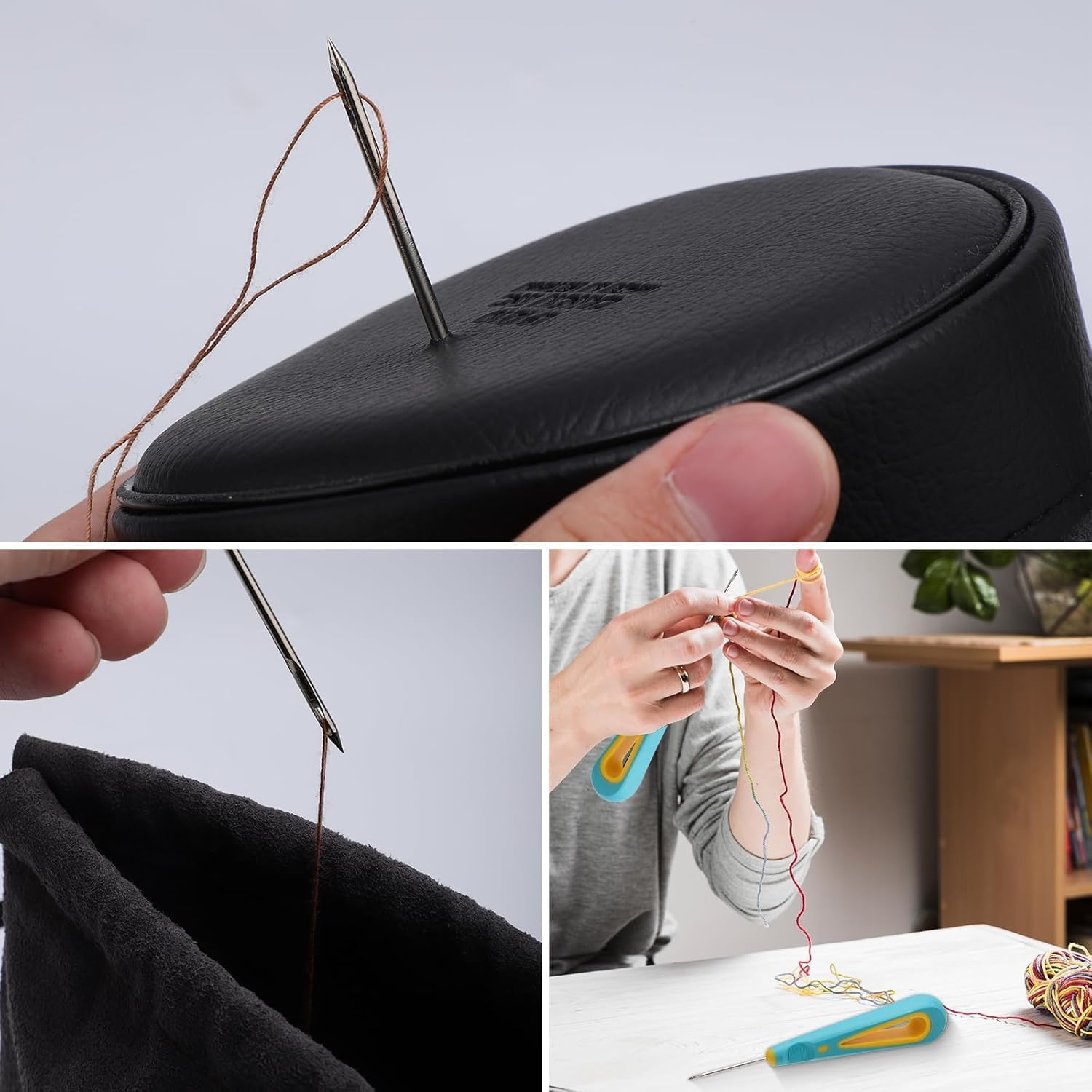 Hand Drills Punch Needle Candle Wick Tool, 3Pcs Hand Drills Punch Needle Candle Wick Tool,Candle Punch Needle Candle Wick Punch Tool,Round Hole Cone Hand Drills Needle Wick Tool for Candle Making image number 3