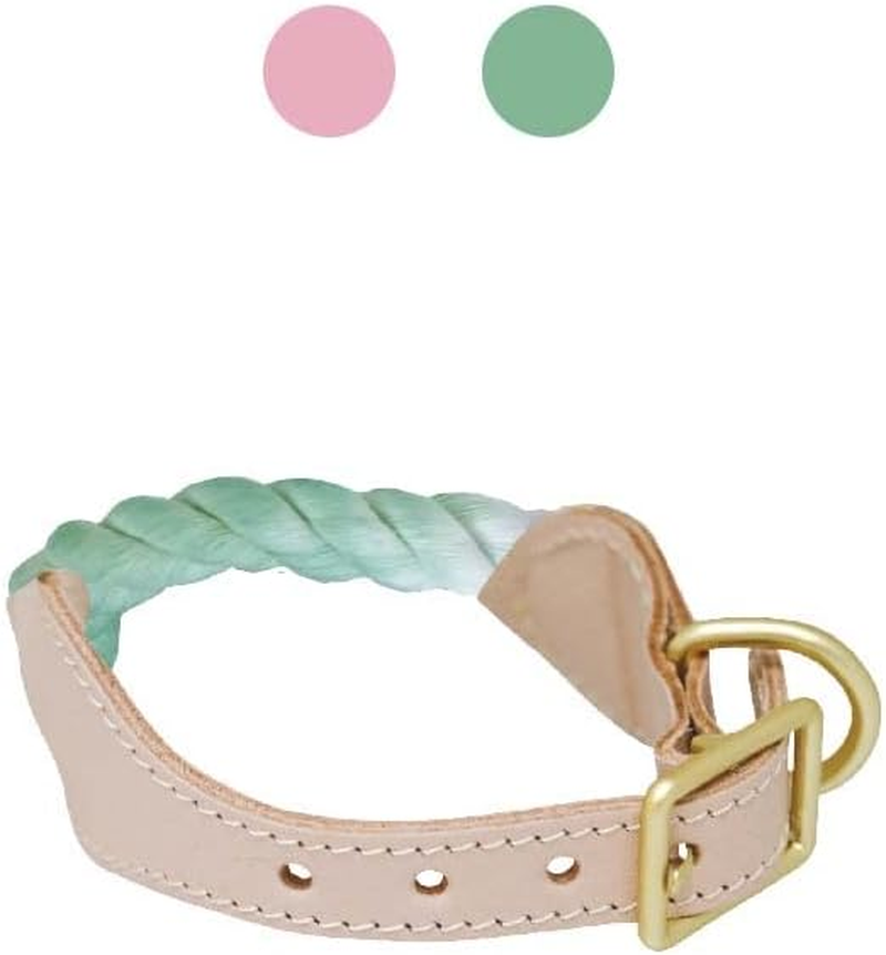 Croci Sorbetto Green Rope Dog Collar Small Medium Adjustable Heavy Duty Large 38-47Cm image number 1