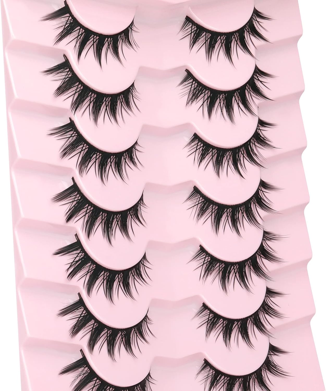 EYDEVRO Manga Lashes False Eyelashes Doll Dramatic Eyelashes Anime Cosplay Japanese Style Lashes Spiky Long Thick Mink Eye Lash Strips