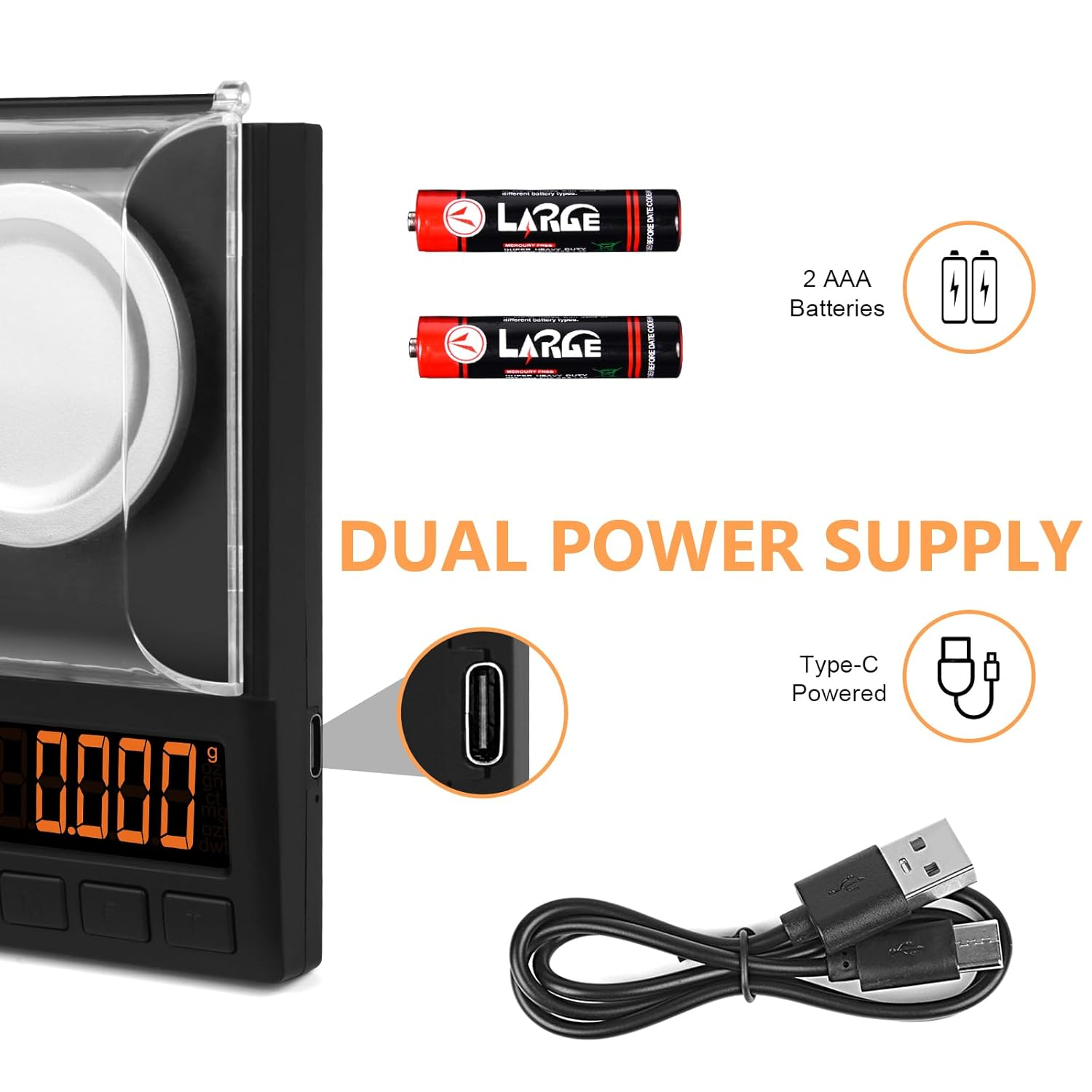 Fuzion Milligram Scale 50G X 0.001G, Mg Scale with 9-In-1 Design - Micro Scale, Powder Scale for Reloading with Portable Case, Microgram Scale Usb/Battery Powered image number 2