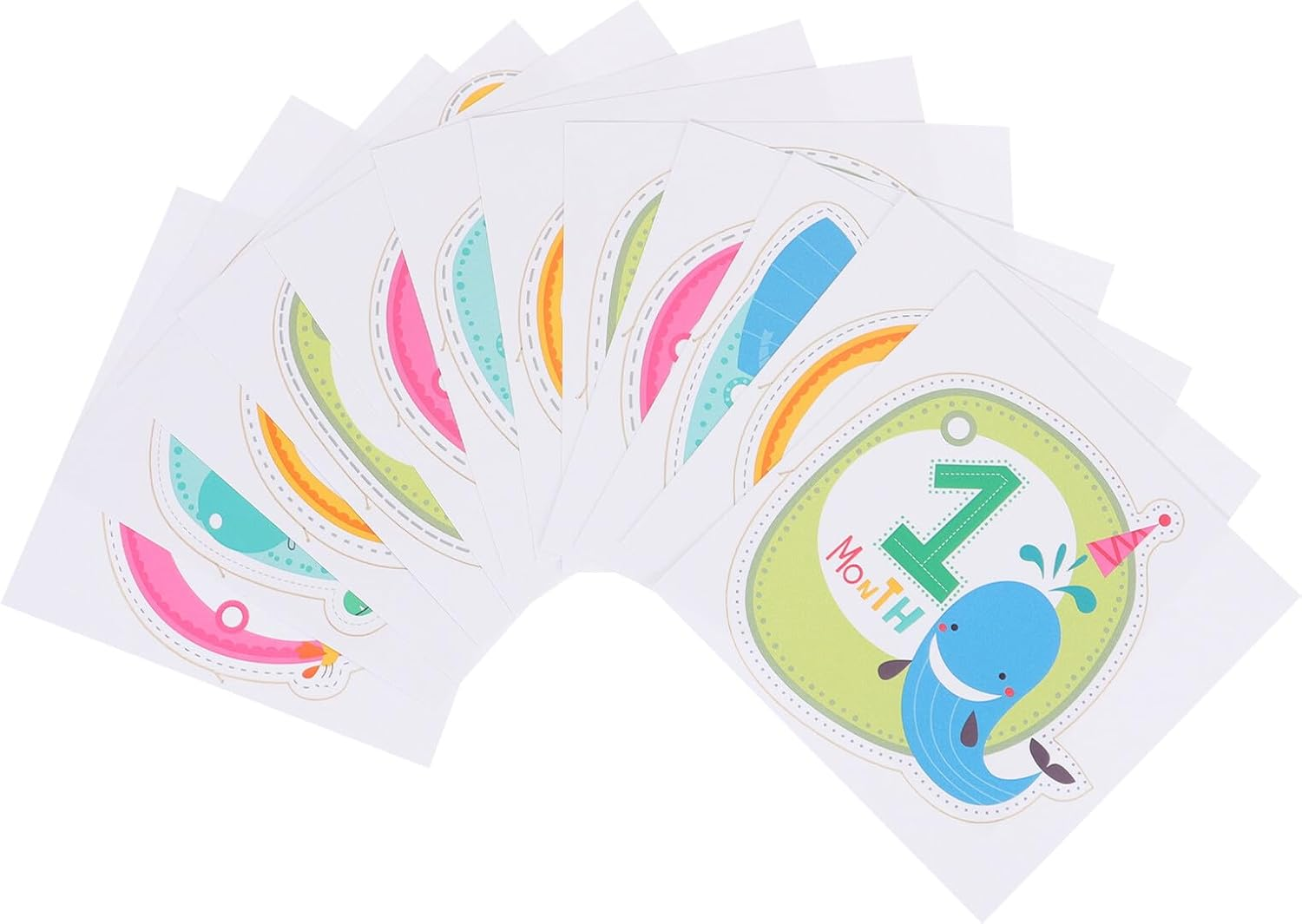 12Pcs Monthly Milestone Stickers Newborn Photo Props Month Label Paper for Newborn Supplies and Pregnancy Photography