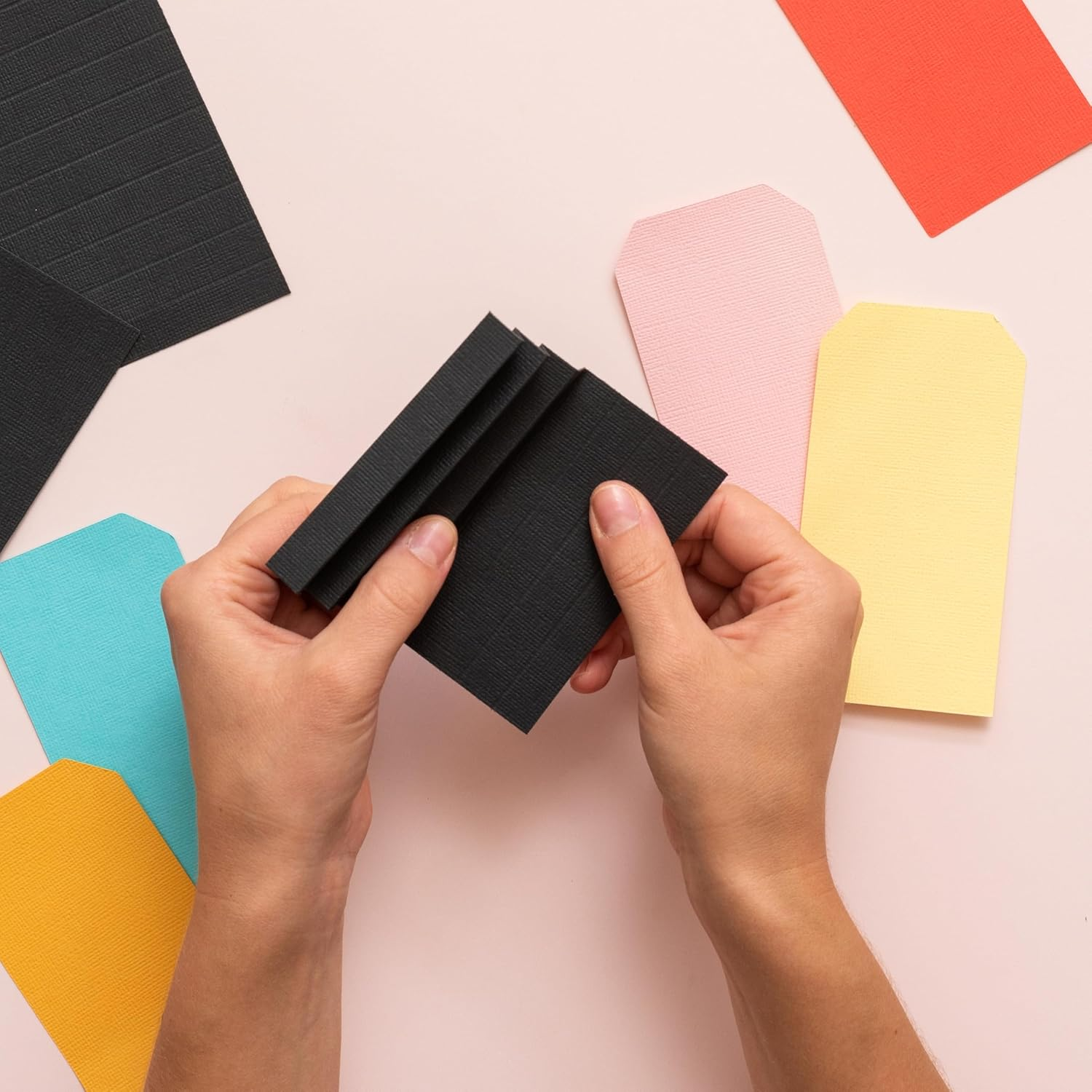 Precision Cardstock 12X12 Paper - Textured Craft Paper for Die Cutting, Card Making, Scrapbooks - 60 Heavy Duty Sheets, 15 Unique Colors, 80Lb (216Gsm), Solid Core - Brights image number 3