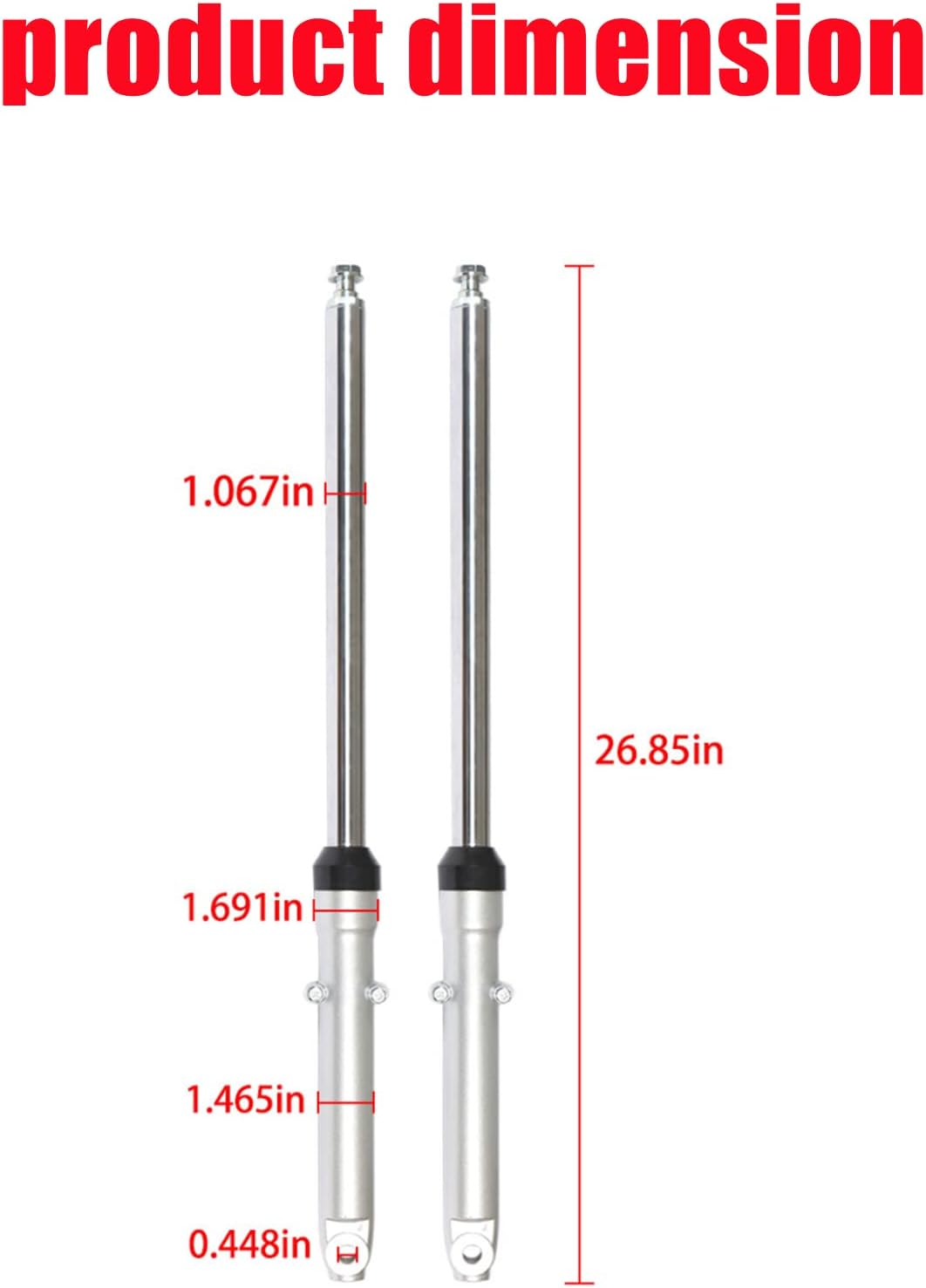 GXYWADY 27 Motorcycle 1 Pair Front Fork Shocks Absorber Suspension Replacement for Honda CG125 CT90 CT110 Trail image number 3