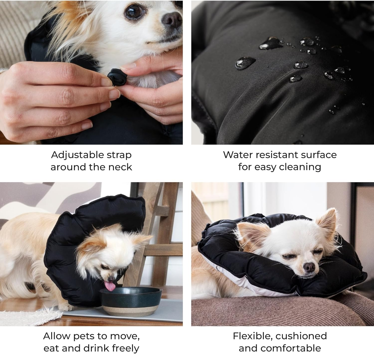 Dog Recovery Collar. Soft Cone or E-Collar Alternative. Comfortable for Dogs Cats Puppy. Water, Dust, Fur Resistant, after Surgery Care, Prevent Wound Licking & Scratching image number 1