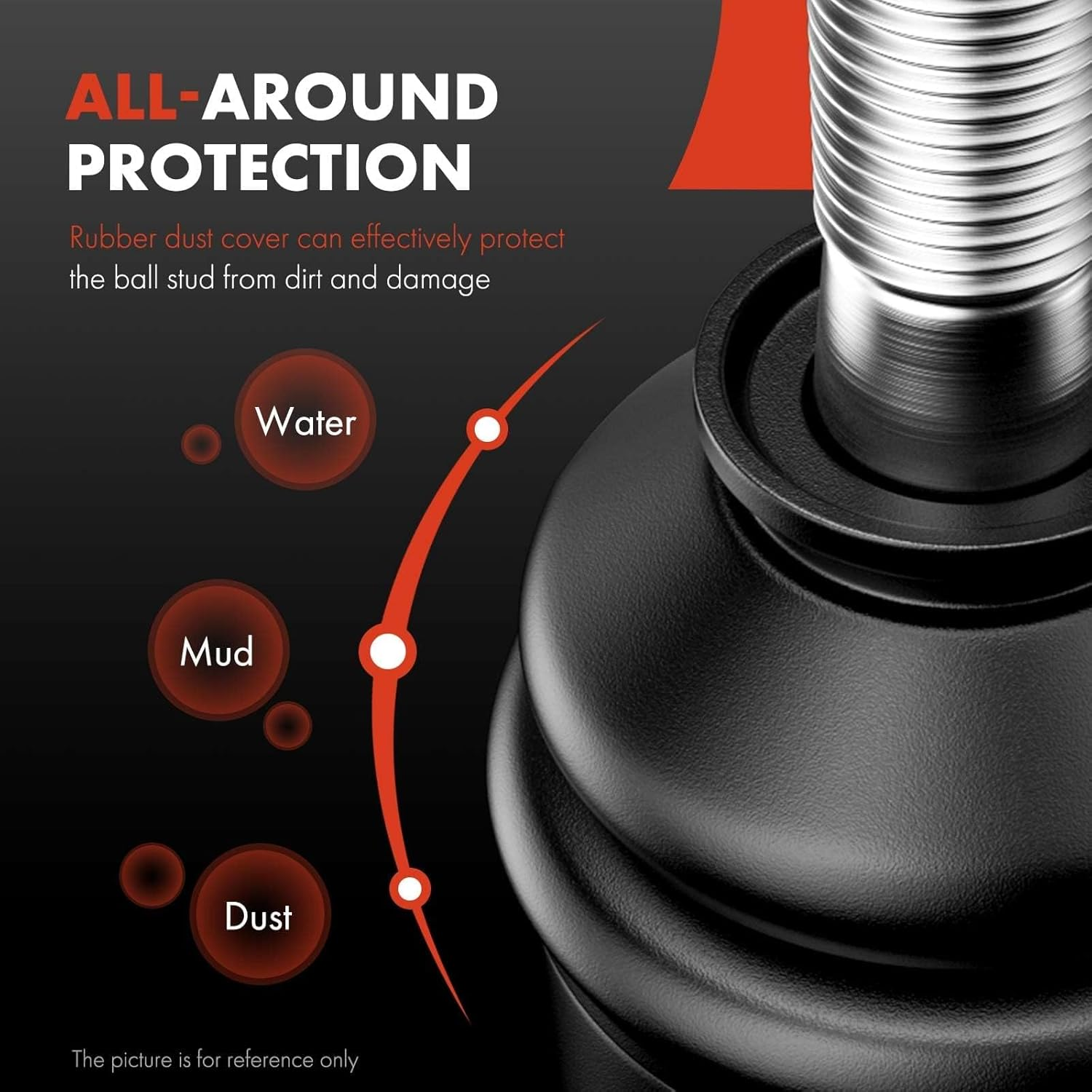 A-Premium Set of 4, Front & Rear Sway Bar Links Kit Stabilizer Bar Links Compatible with Mazda CX-7 2007 2008 2009 2010 2011 2012, Replace # K80157 K80158 image number 4