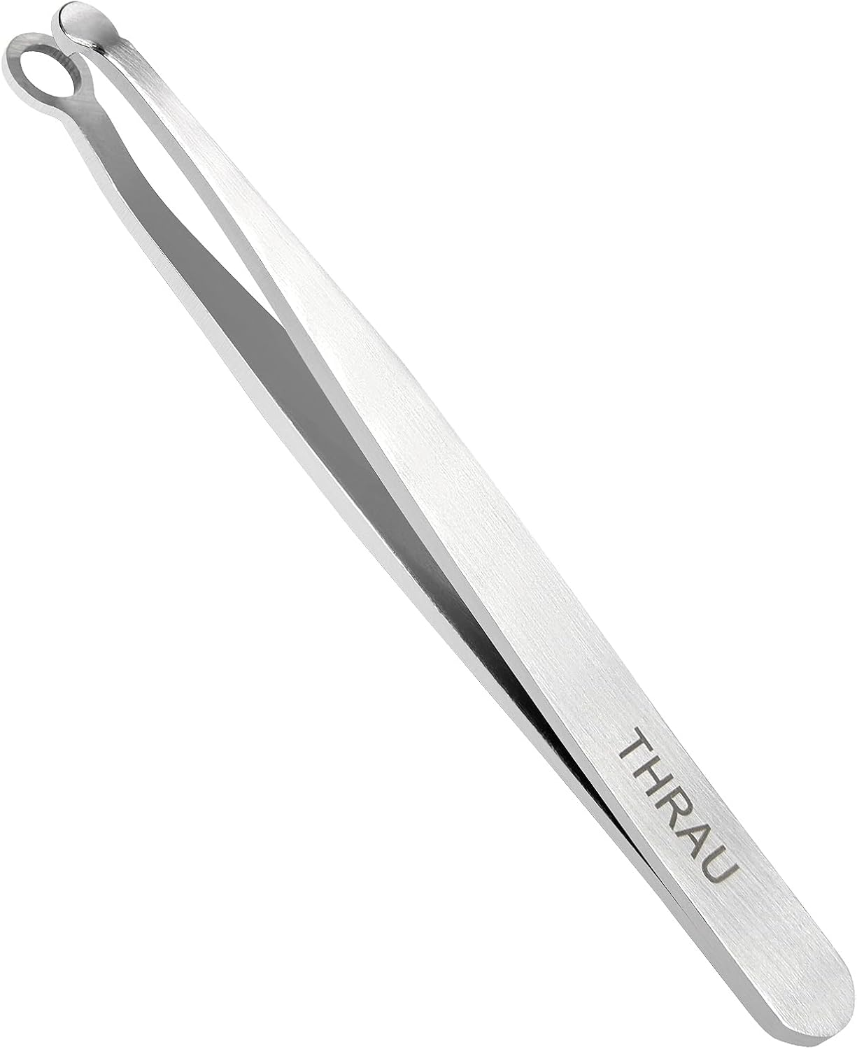 THRAU Nose Hair Trimmer for Men & Women, Stainless Steel Facial Hair Remover for Ear, Eyebrow and Beard, round Tip Trimming Tweezers, Body Grooming Kit image number 6