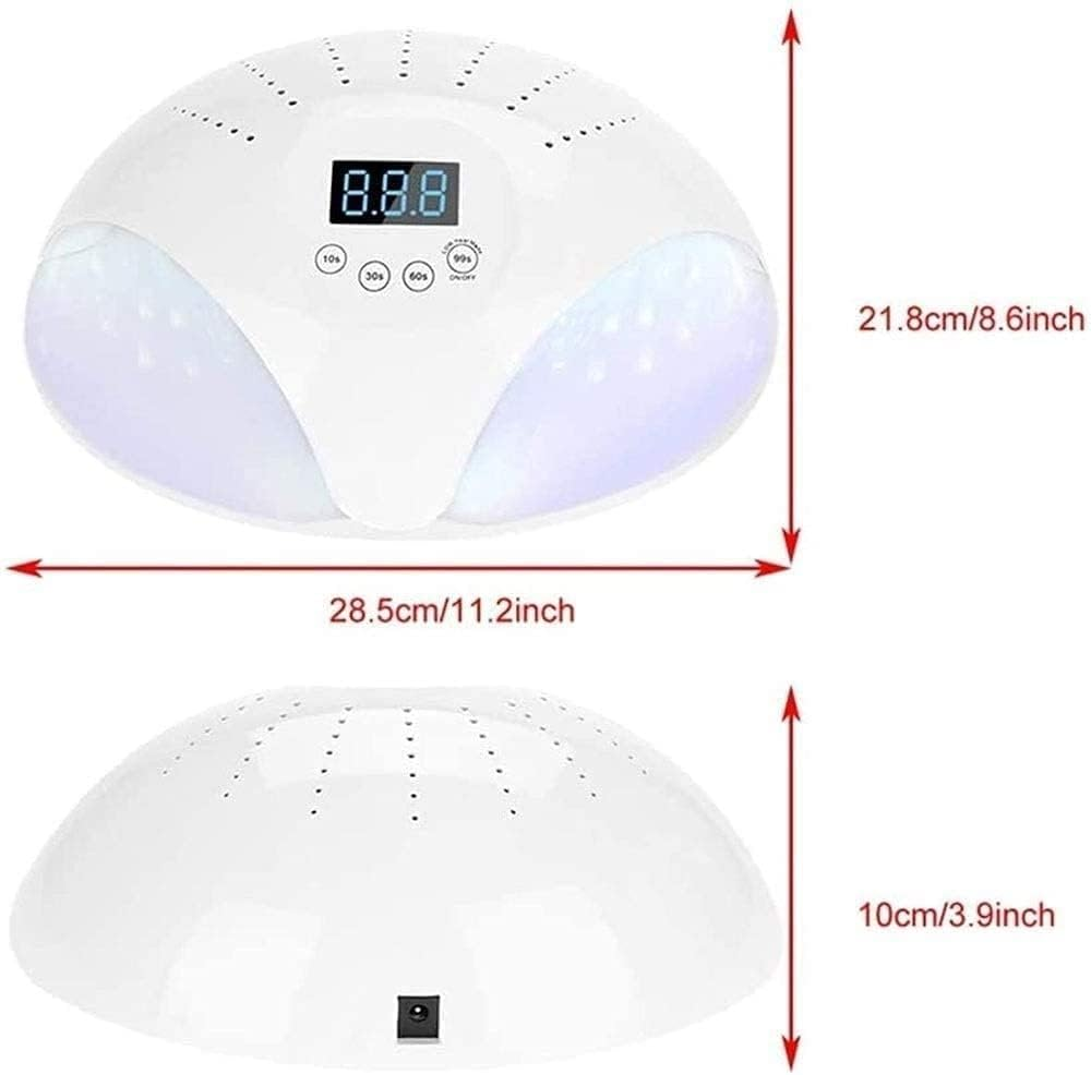 LED Nail Lamp,Nail Dryer, UV Nail Lamp with 4 Timers Settings for Two Hands, Automatic Sensor for Portable Handle Gel Nail UV Light(Pink) - Pink image number 3