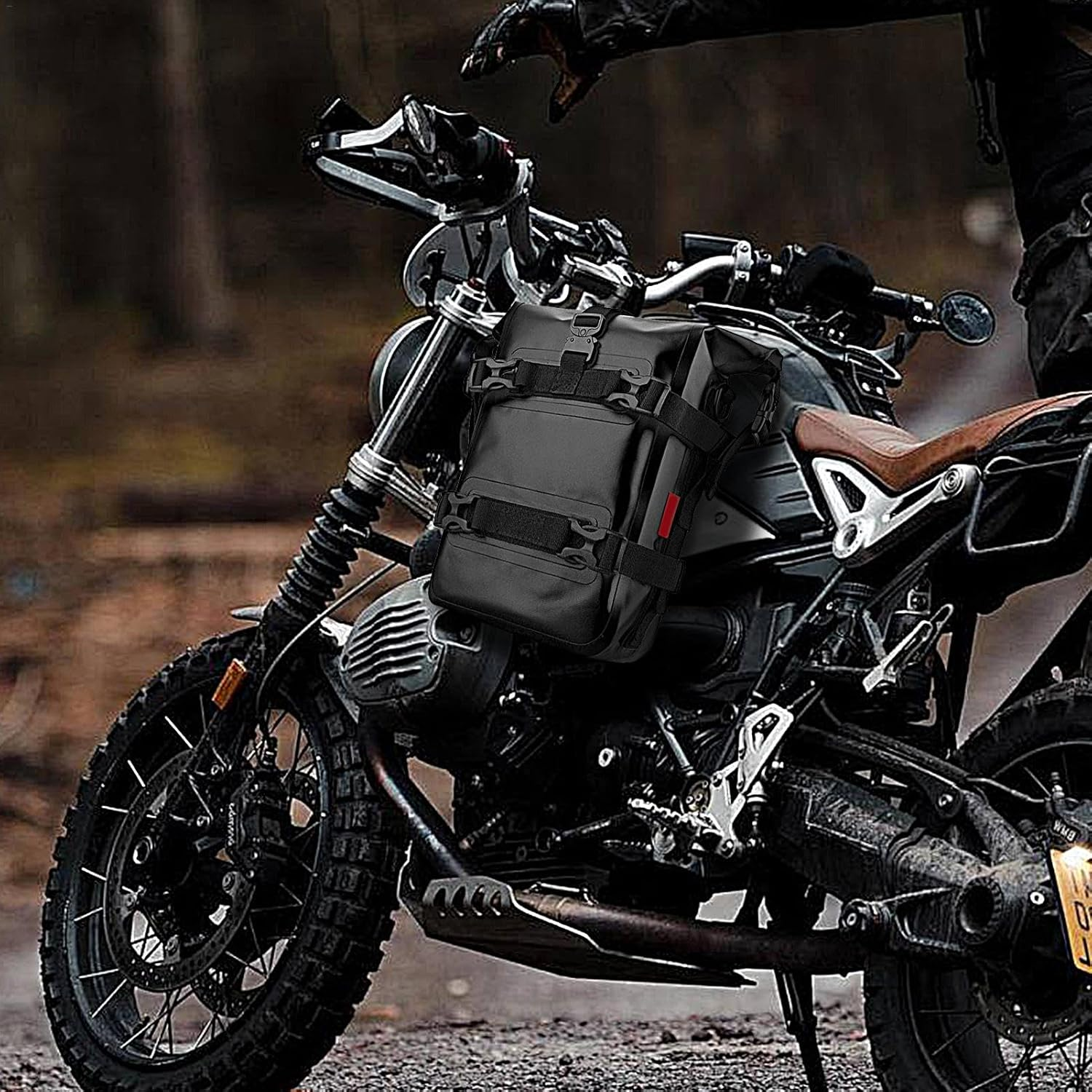 Bar Bag Motorcycle, Motorbike Crash Bar Frame Bag, Waterproof Bar Bag, Motorbike Panniers Crash Bar Frame Bag, Waterproof Motor Side Bags for Sunglasses, Gloves, and Gear - Yellow image number 7