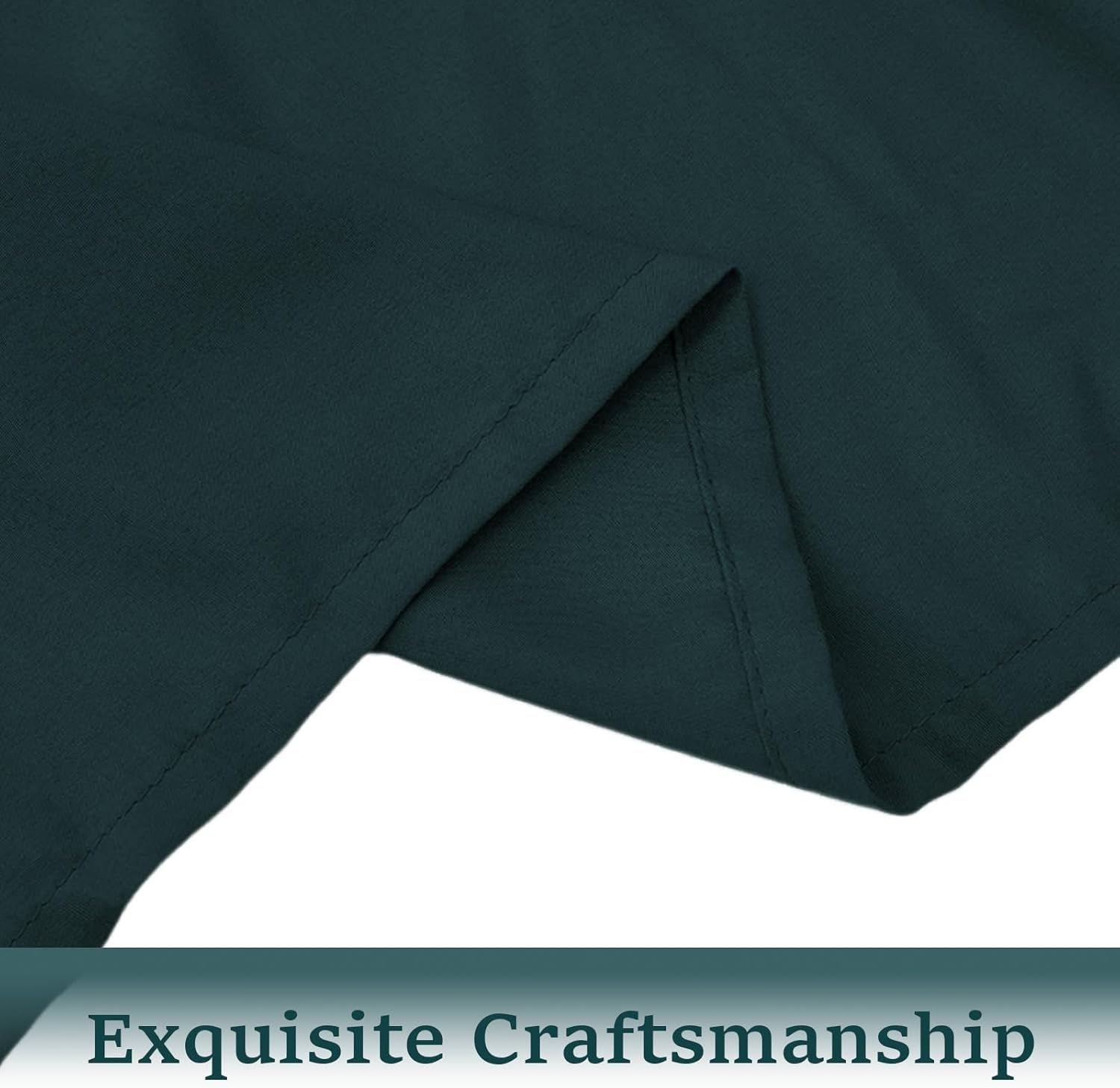 Wrap around Bed Skirt Full Bed,Valance Sheet Bed Skirts Queen Size (Dark Green, King) image number 4