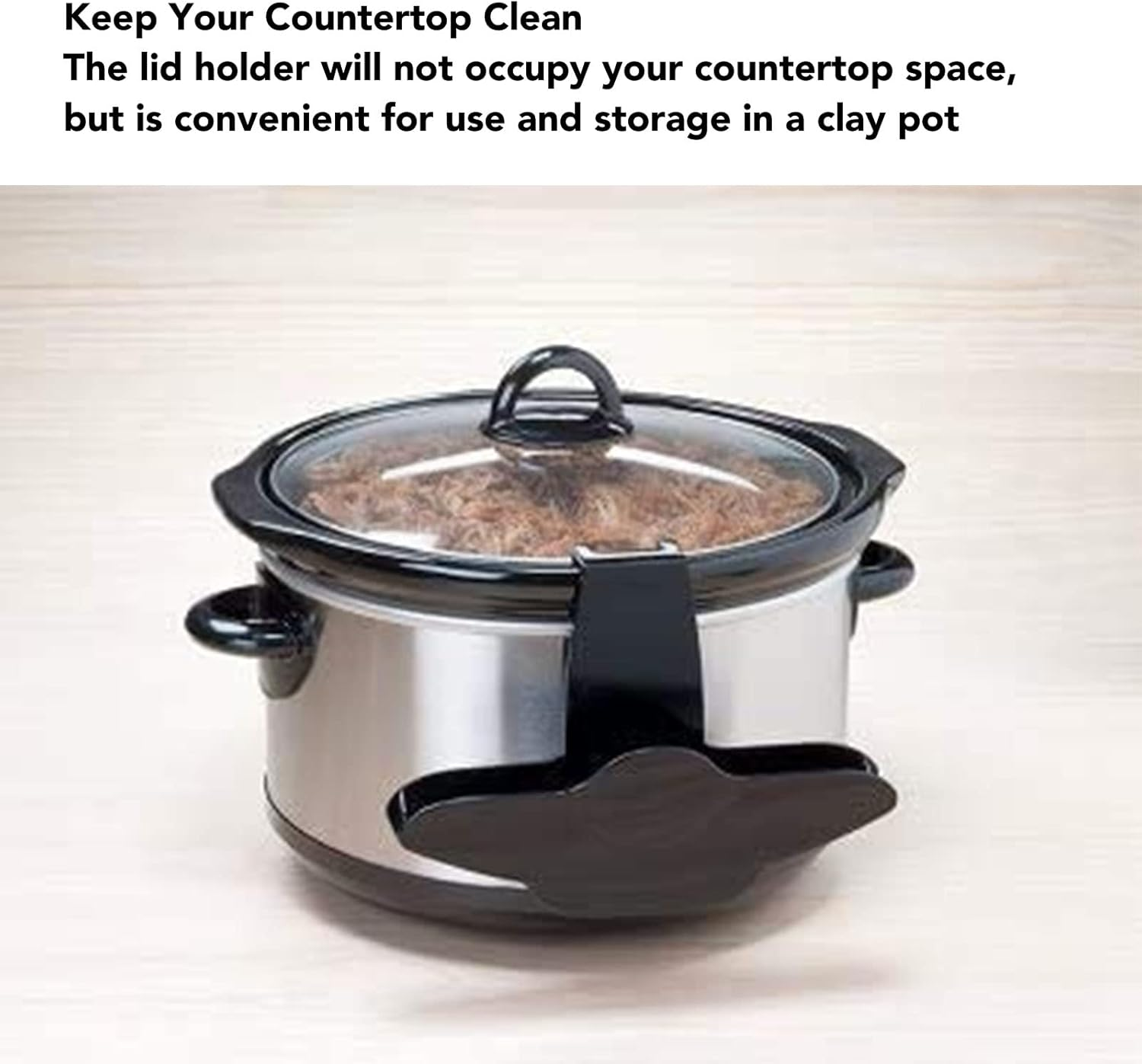 Lid Pocket, Slow Cooker Lid Holder for Cooking, Kitchen Lid Organizer Holder for Crock Pot, Hands Design, Keeps Countertops Clean, Works with Most Crock, 1 Pack image number 5