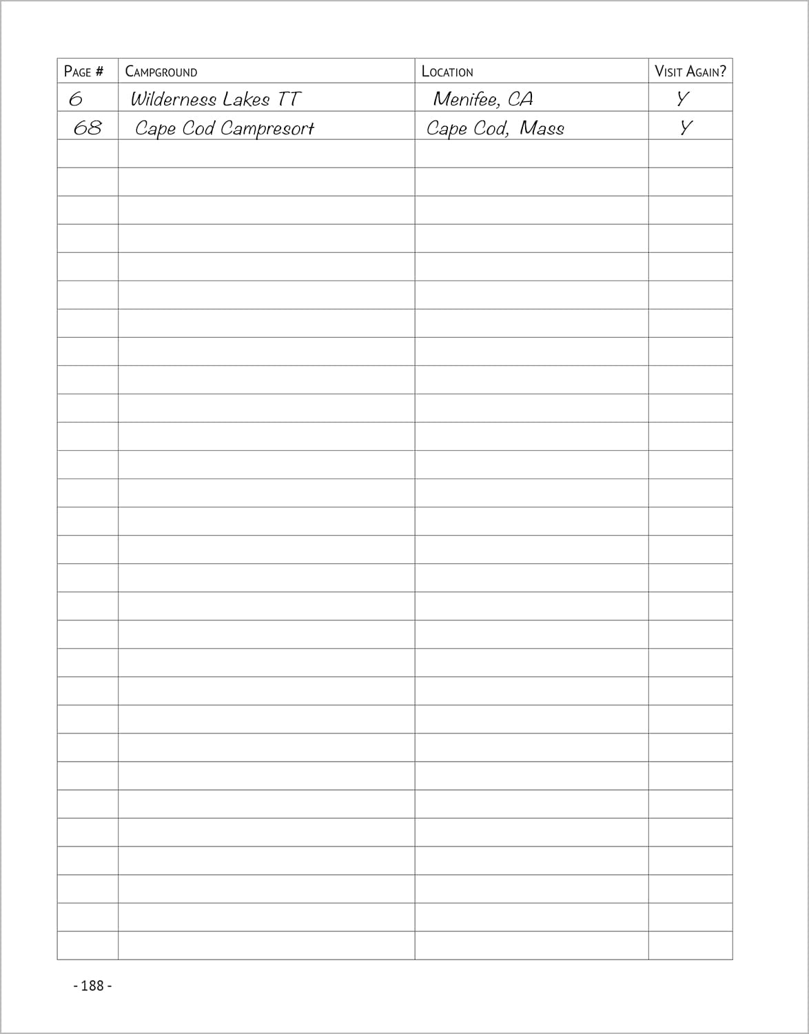 Camping Journal & RV Travel Logbook, Blue Vintage Camper Journey image number 4