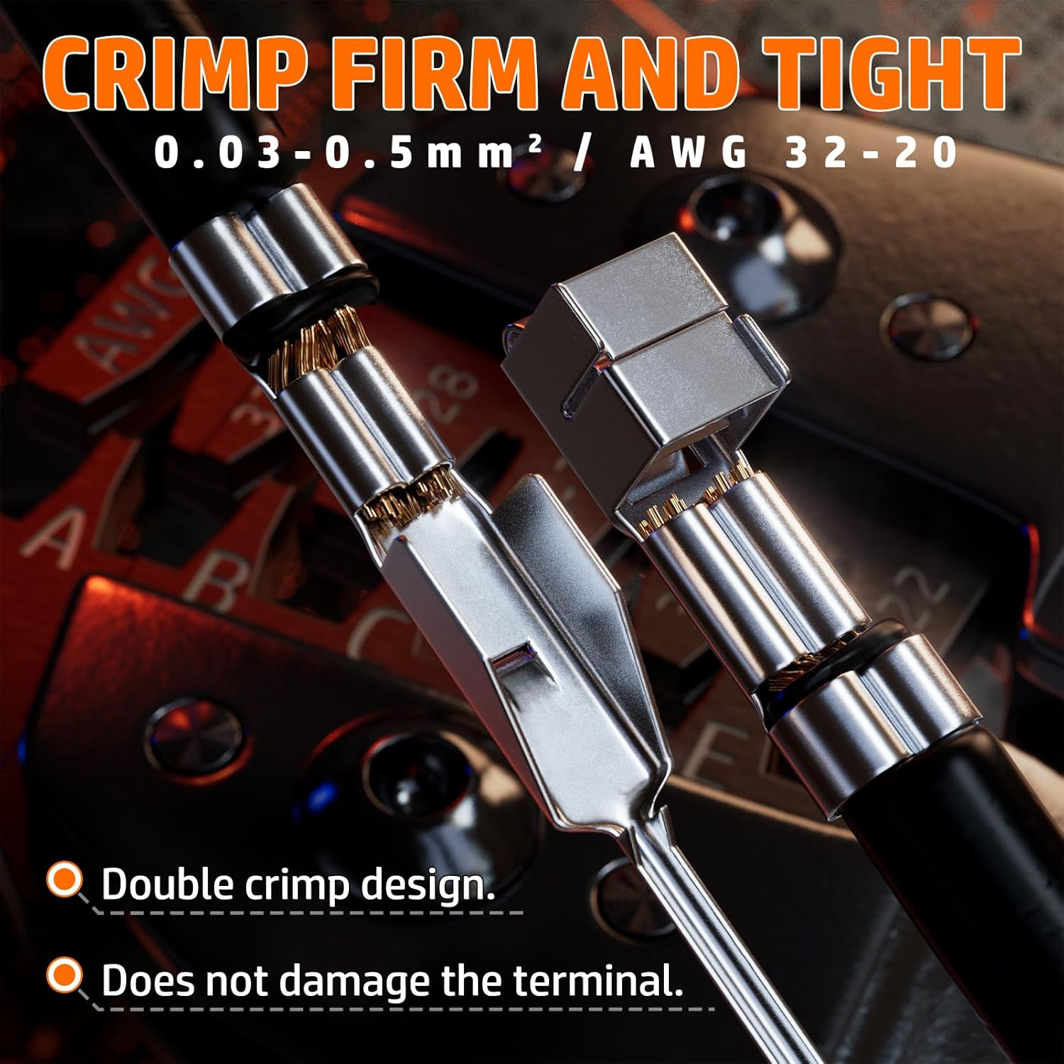 PEBA JST Crimping Tool, Ratcheting Crimper for Micro Connector Pin with 24 Styles JST-SM/JST-XH/JST-PH 2.0Mm Connector Kit, AWG32-20 Crimping Pliers for JST Series,Dupont, Molex,Kf2510 Connectors image number 5