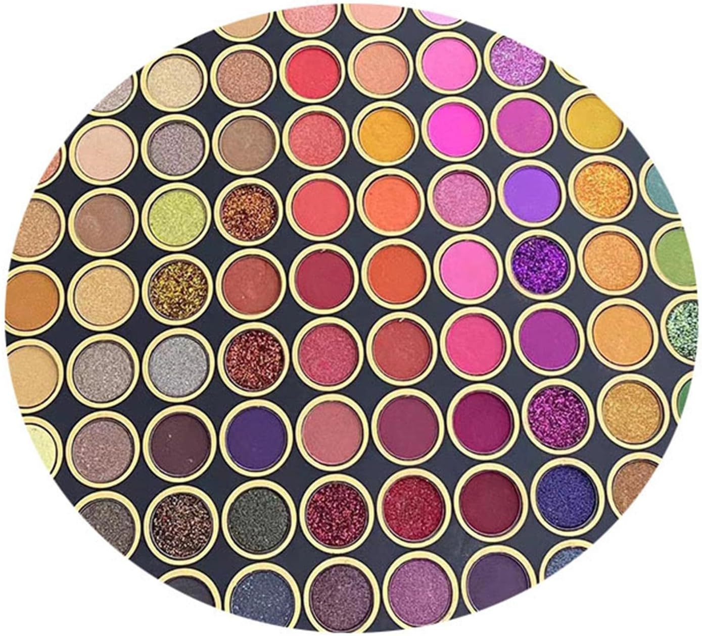 Highly Pigmented 108 Colors Eyeshadow Palette Velvet Texture Pearlescent Waterproof Sweatproof Glitter Warm Mild for Party image number 2