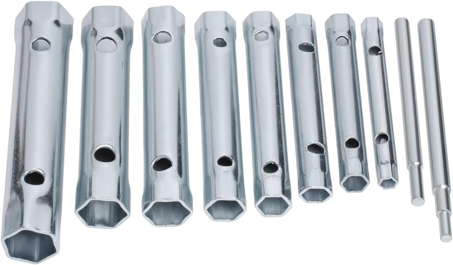 10Pcs Dual-Ended Shower Valve Socket Wrench Set Faucet Nut Removal Tool for Removing Tub & Shower Valve Plumbers Socket Set Compatible Extended Spark Plug Wrench 6-22Mm image number 6