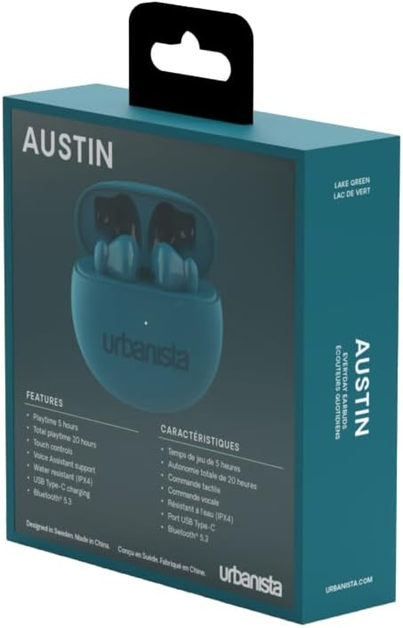 Urbanista Austin Audio and Hifi True Wireless Earphone, Lake Green - Lavender Purple image number 2