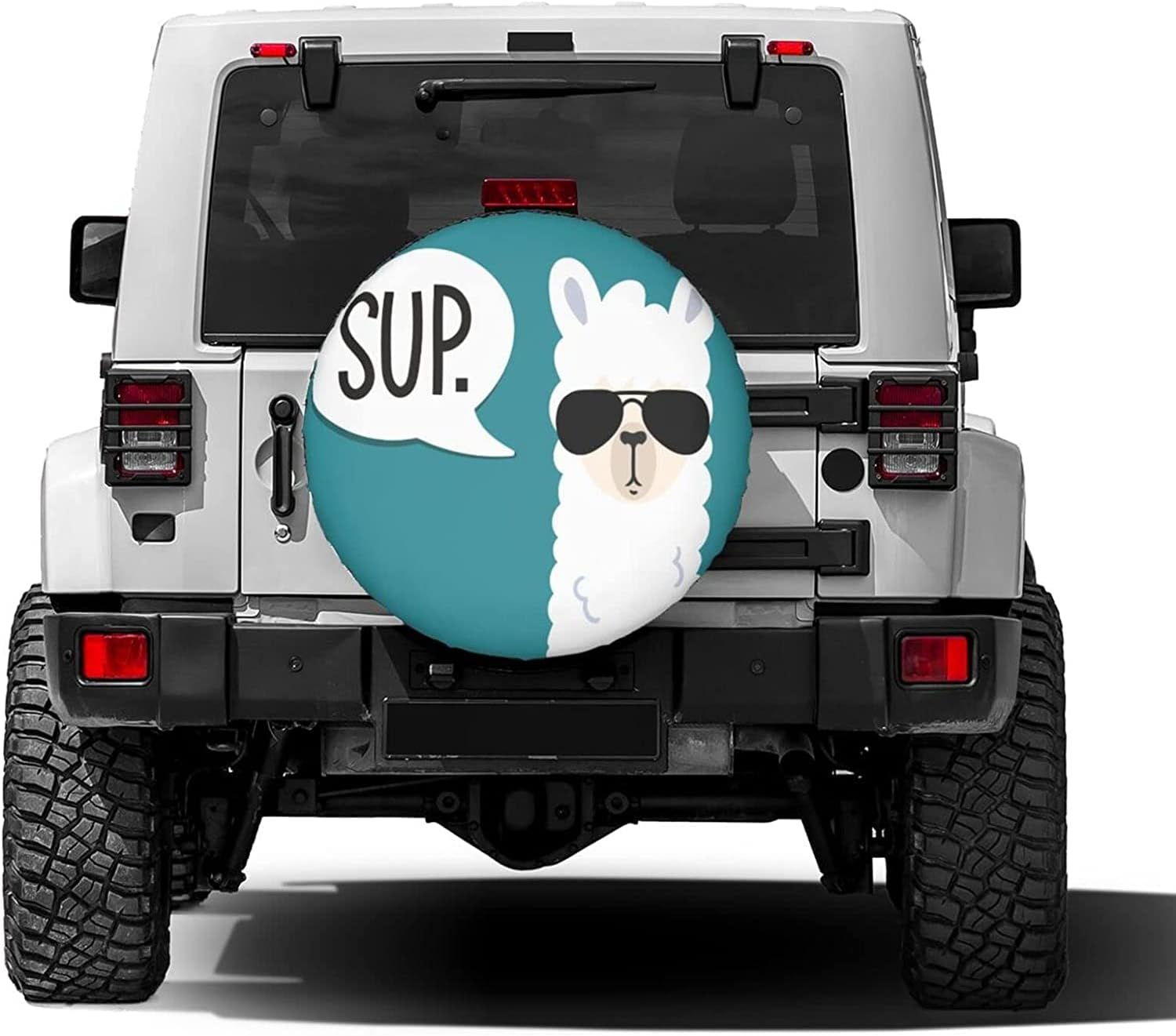 Funny Llama Spare Tire Cover Dust-Proof Wheel Tire Cover Fit Trailer, RV, SUV and Many Vehicle 17 Inch image number 5